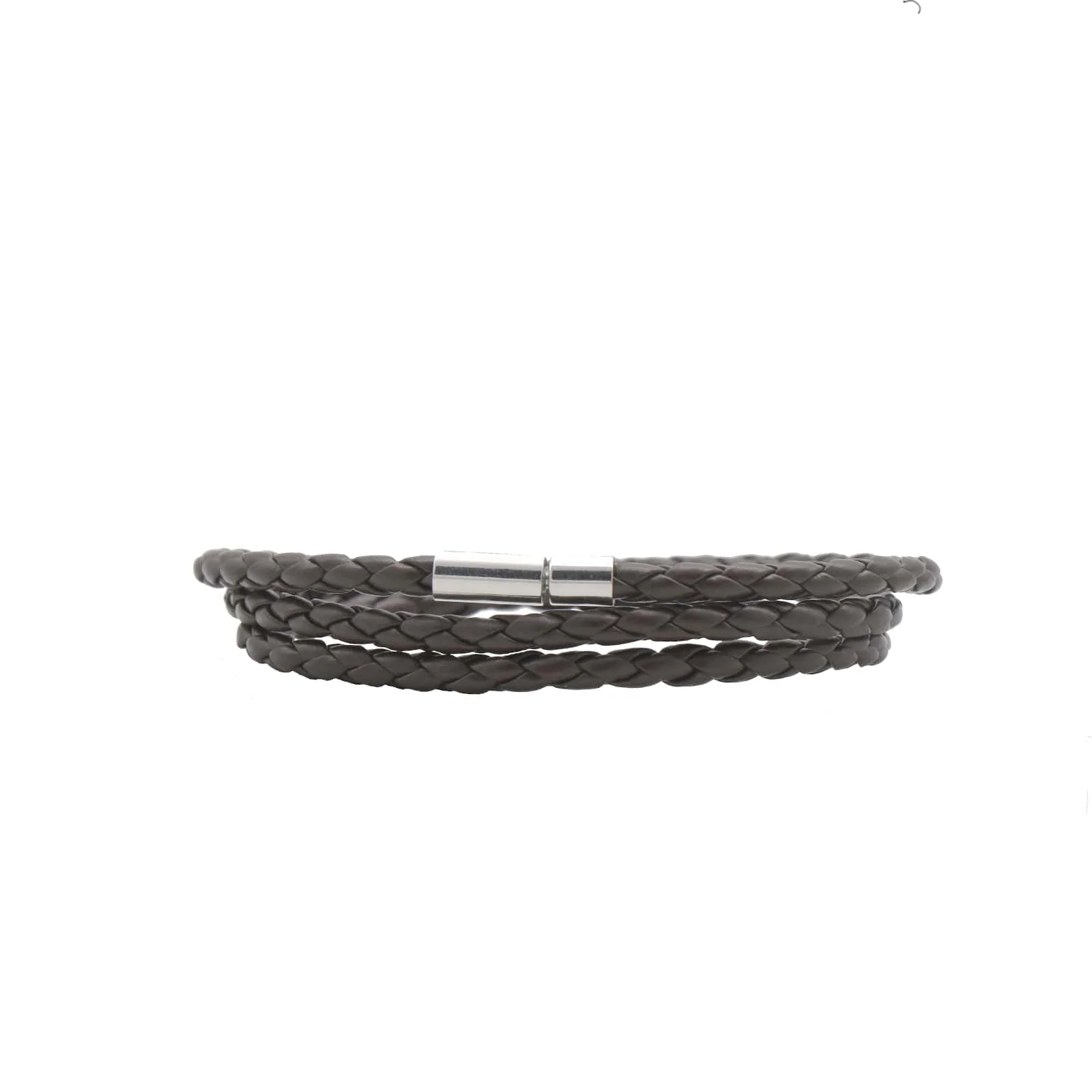 Aaron Braided Wrap Around Brown Men's Bracelet - Image 2