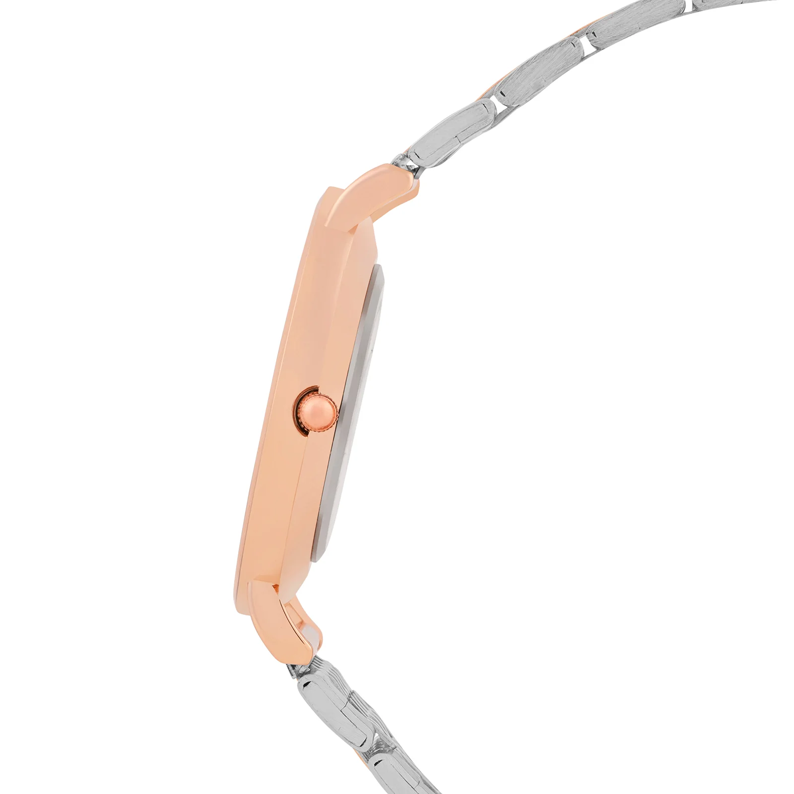 Aimee White Large Dial Dual Tone Linked Chain Strap Women's Watch - Image 5