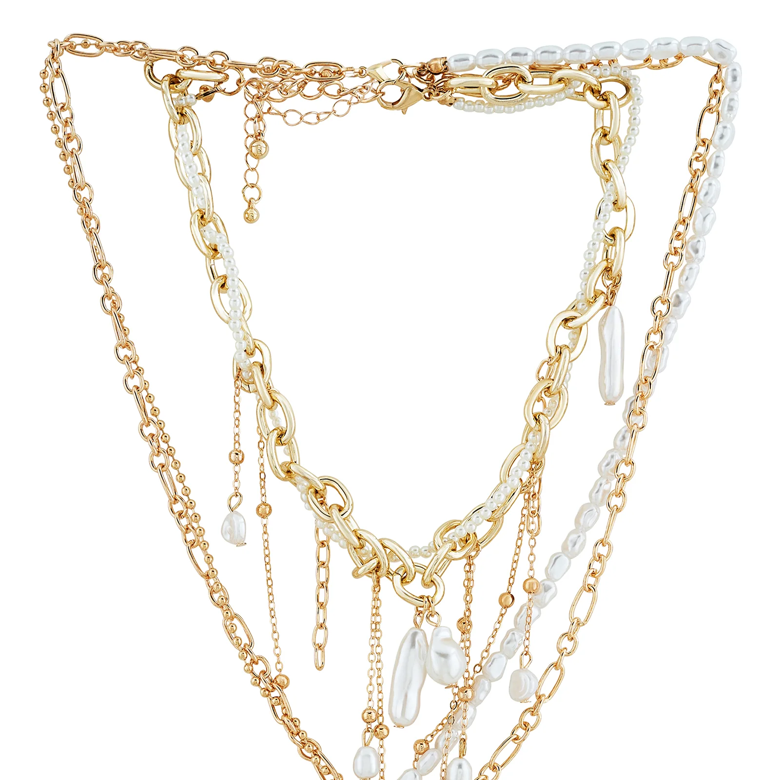 Aimi Molten Pearl Gold Necklace - Image 5