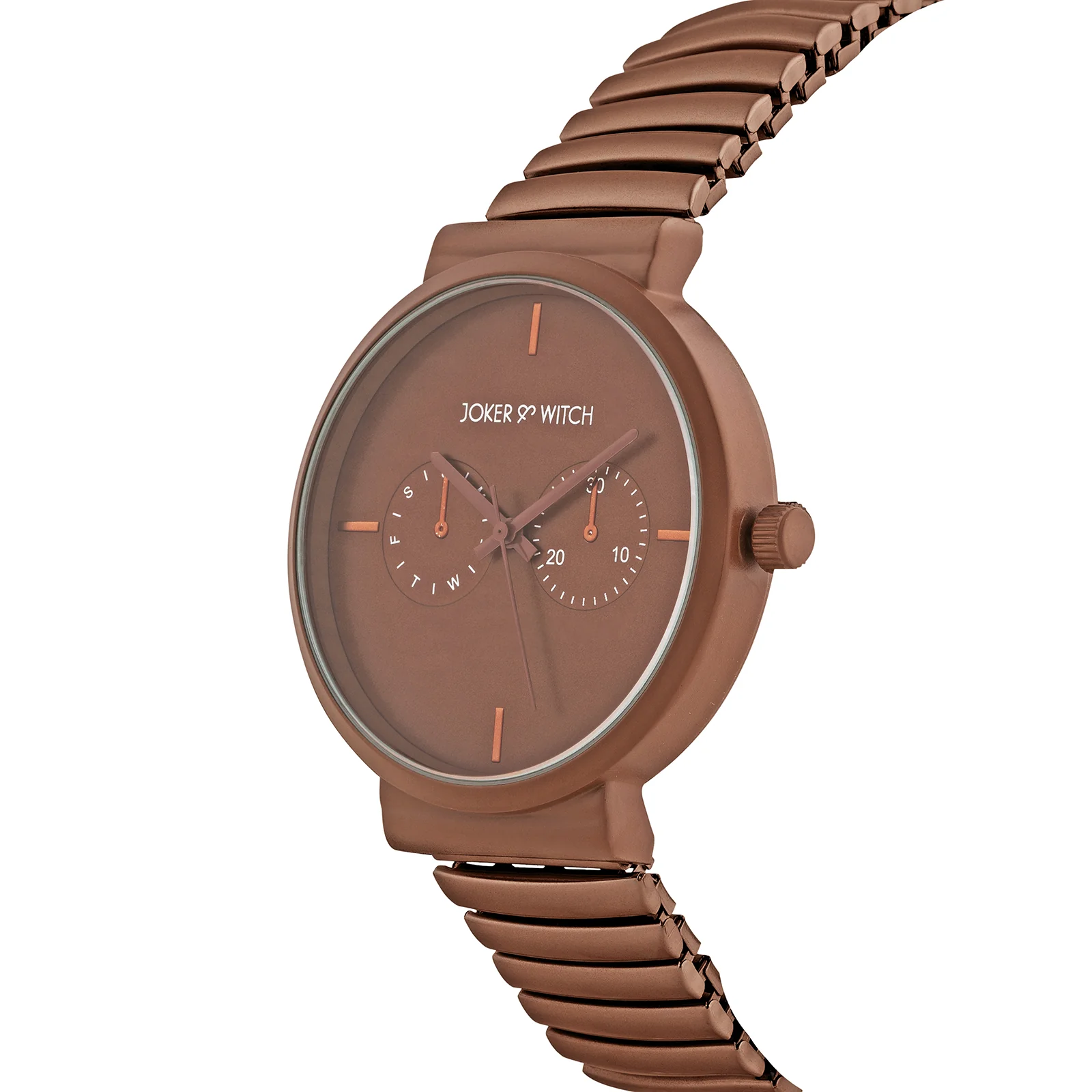 Airo Brown Large Dial Linked Chain Strap Men's Watch - Image 4
