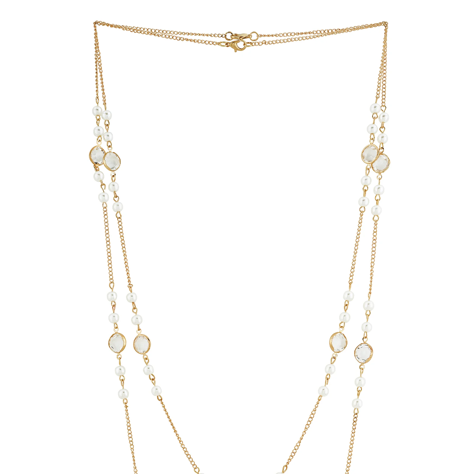Akari Layered Molten Pearl Gold Necklace - Image 5