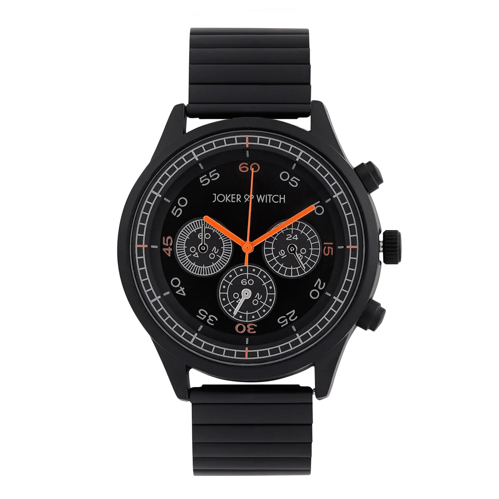 Aladar Black Large Dial Linked Chain Strap Men's Watch