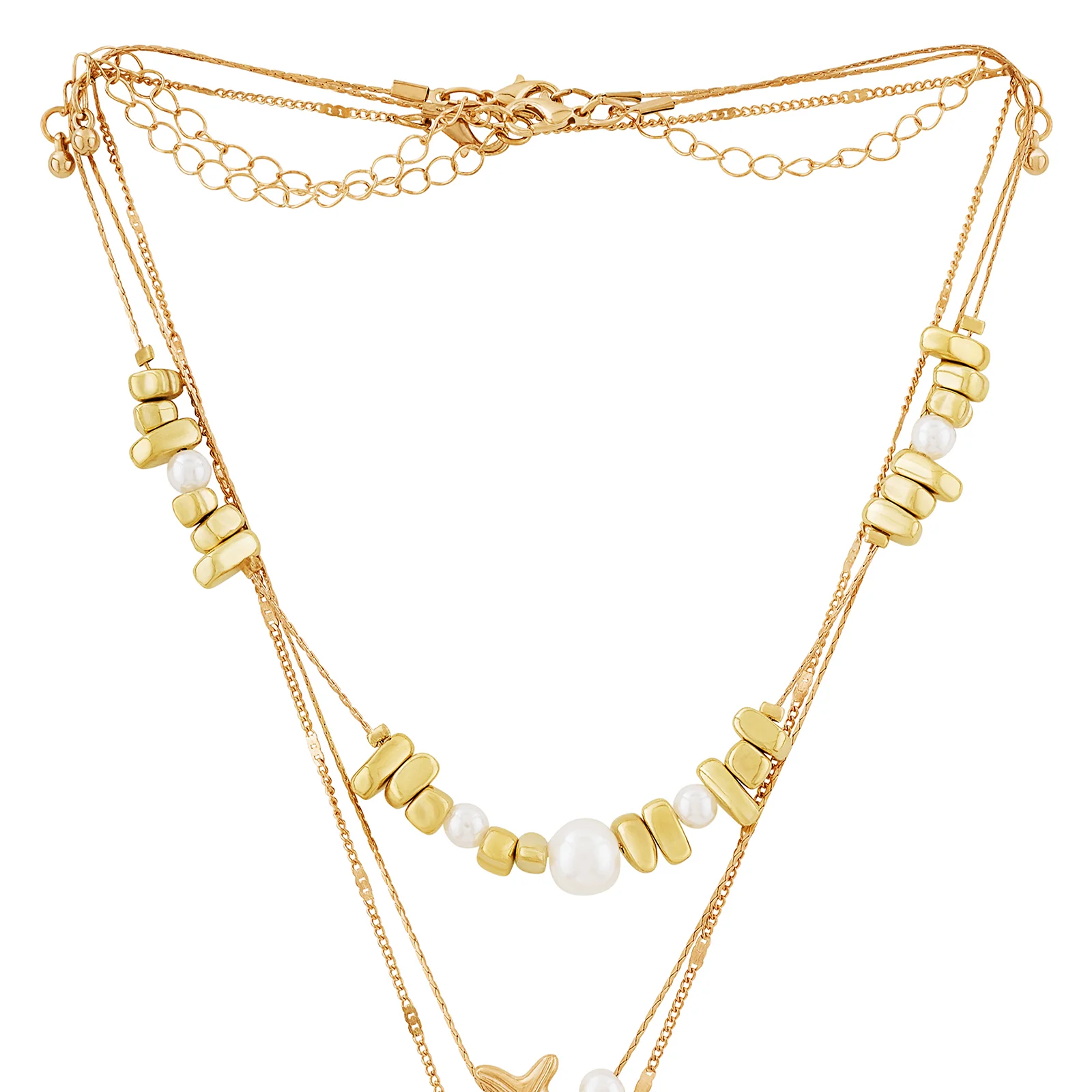 Amaris Gold Layered Seashells Necklace - Image 5