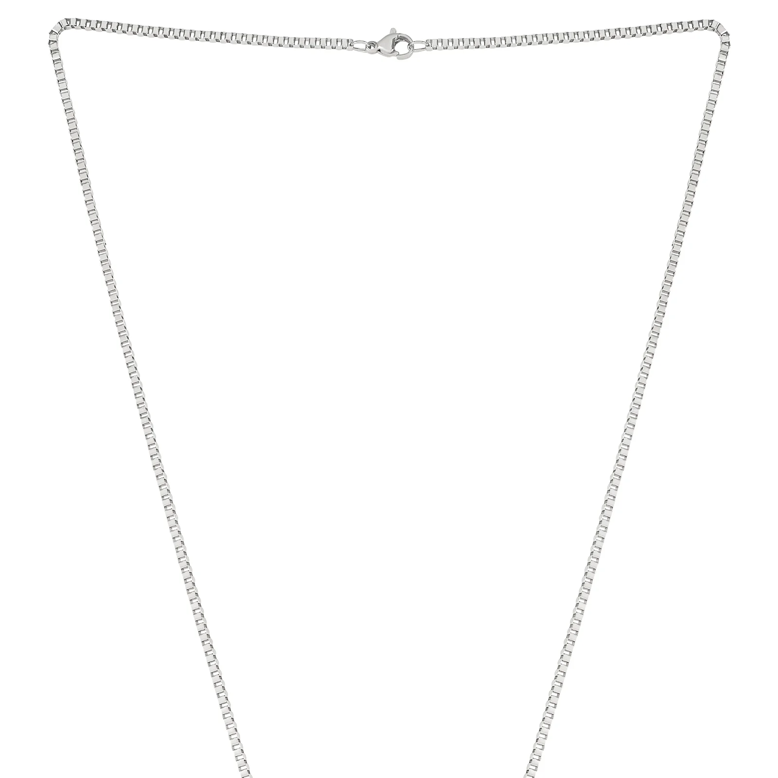 Anchor Silver Men's Curve Tag Mantra Necklace - Image 4
