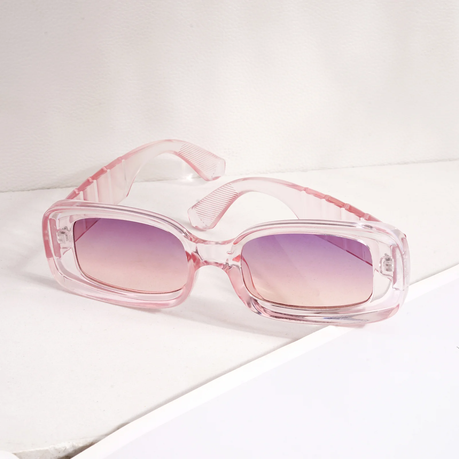 Arcadia Rectangular Pink Sunglasses