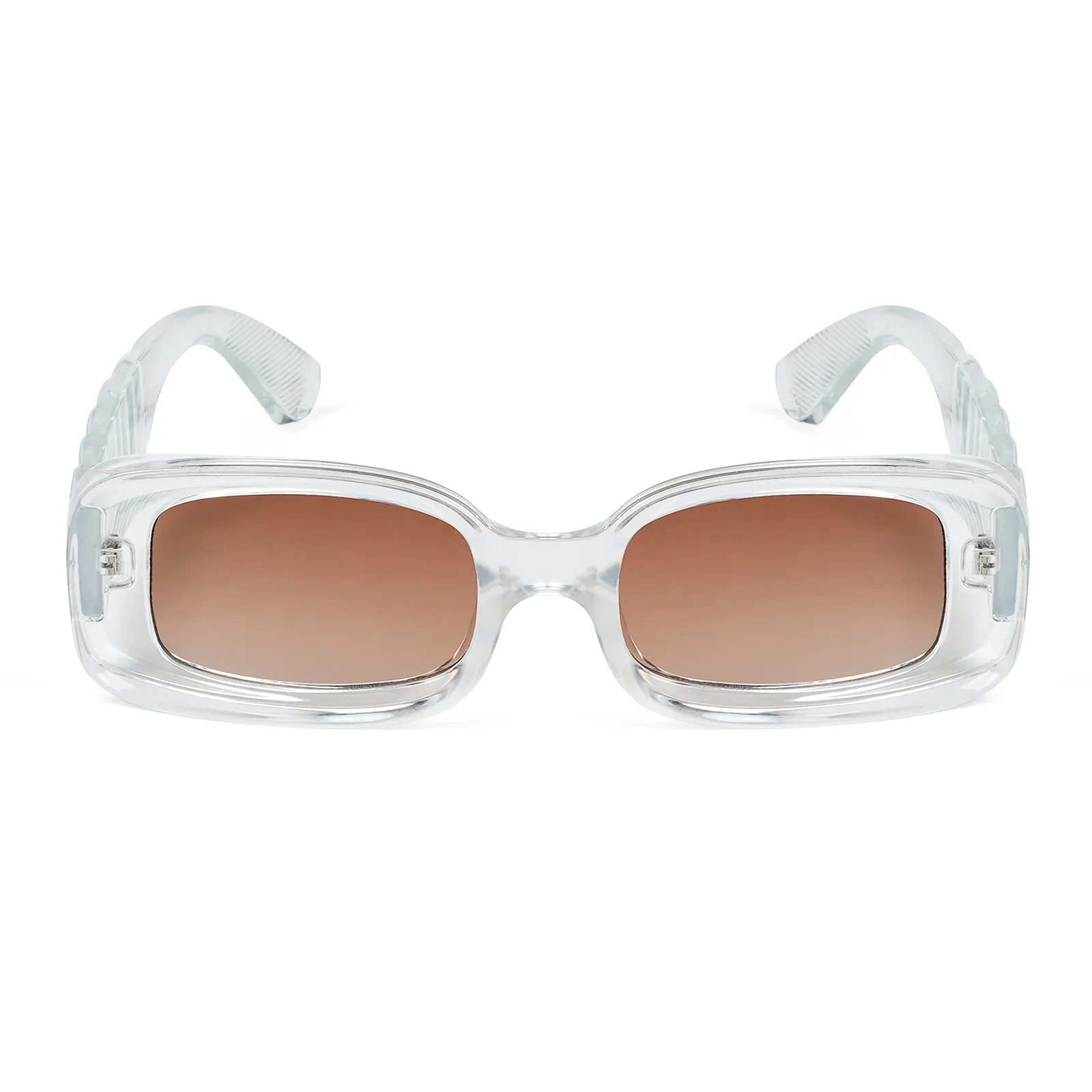 Arcadia Rectangular White Sunglasses - Image 3