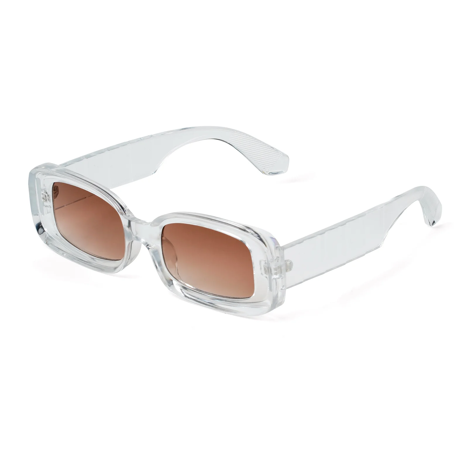 Arcadia Rectangular White Sunglasses - Image 4
