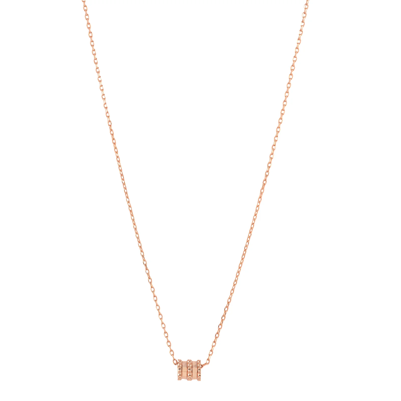 Auburn Barrel Rose Gold Necklace - Image 4