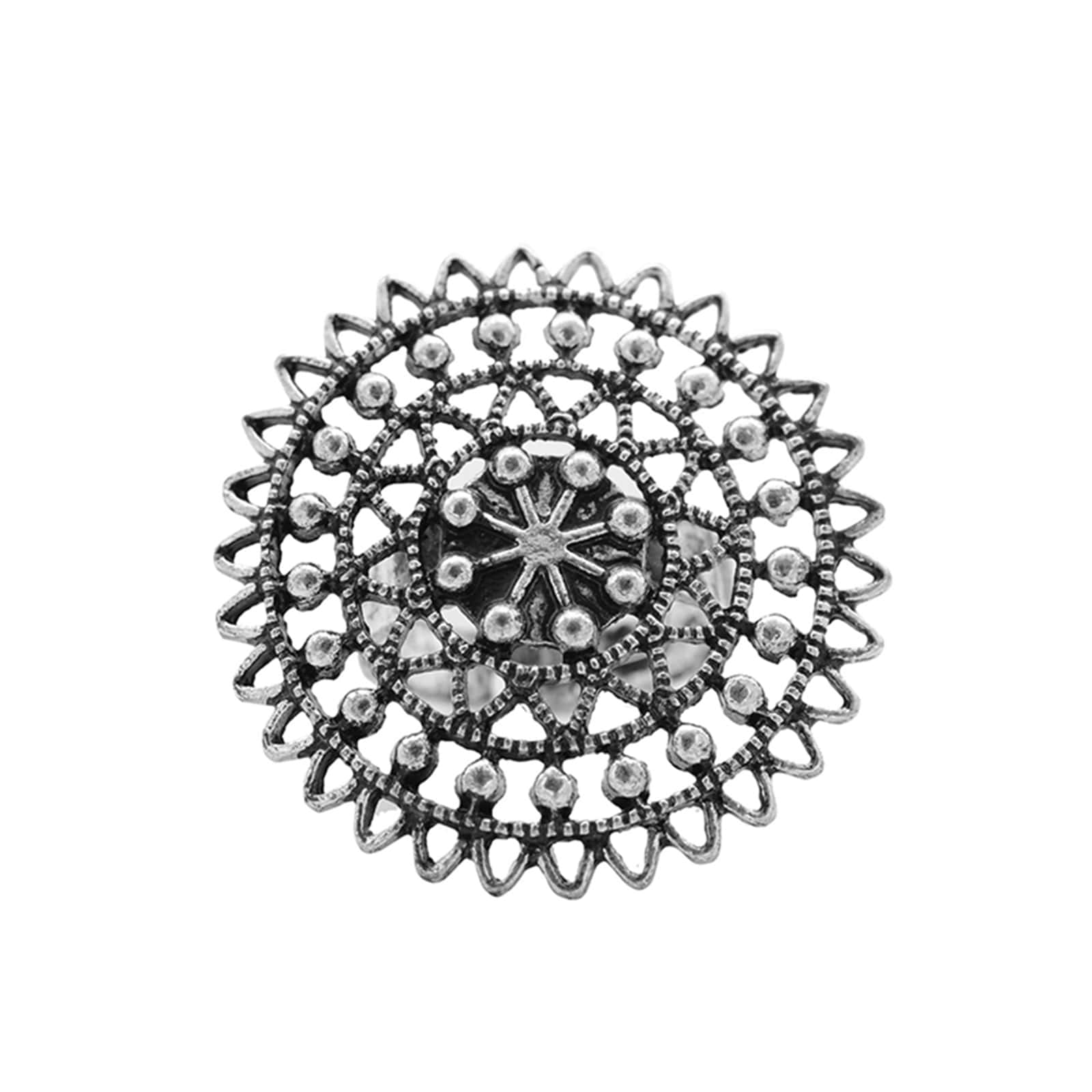 Ava Silver Oxidized Ring - Image 2