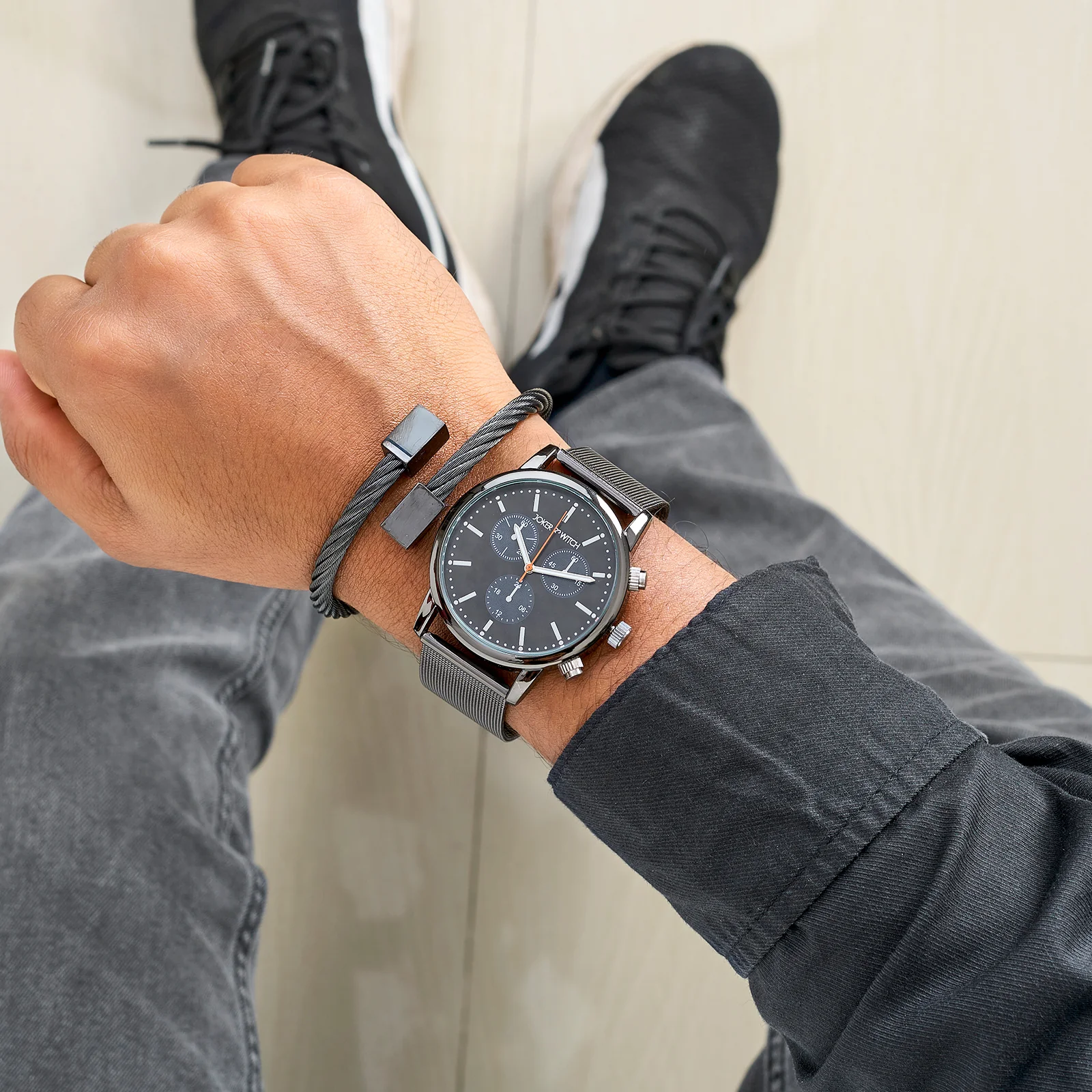 Axis Run Men's Watch Bracelet Stack