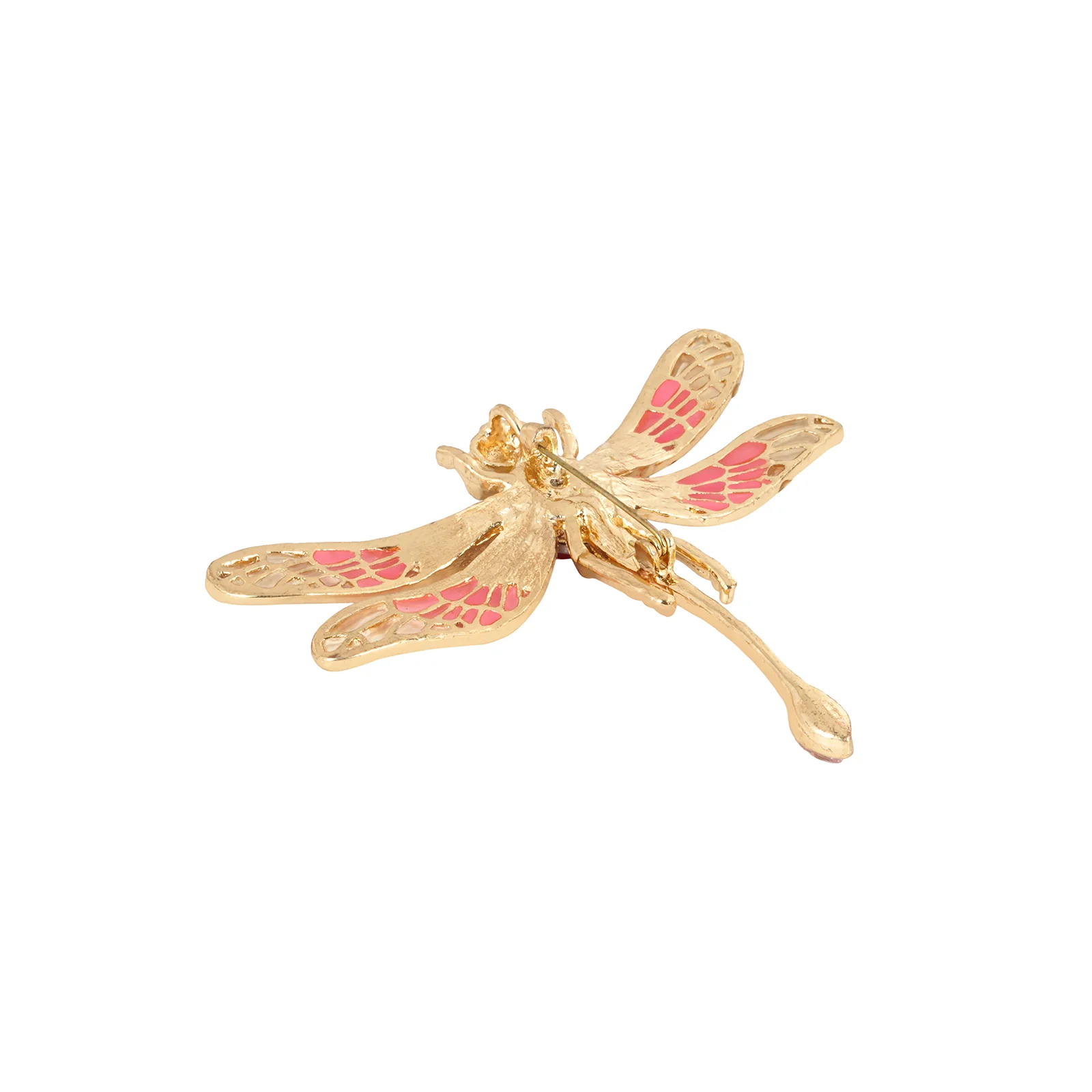 Axl Red Dragonfly Rhinestone Brooch - Image 5