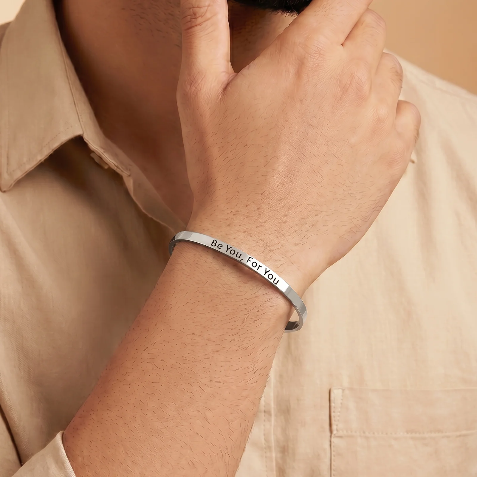 Be You, For You Silver Mantra Band - Image 3