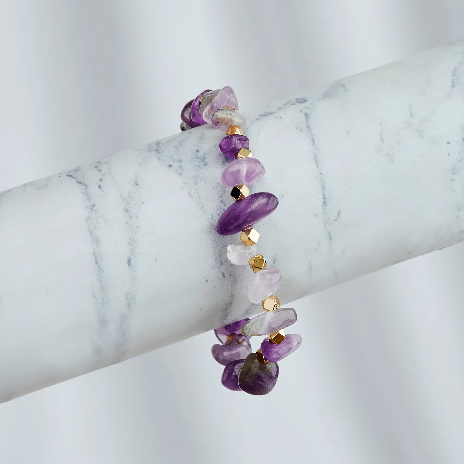 Bejewelled Purple Beaded Bracelet