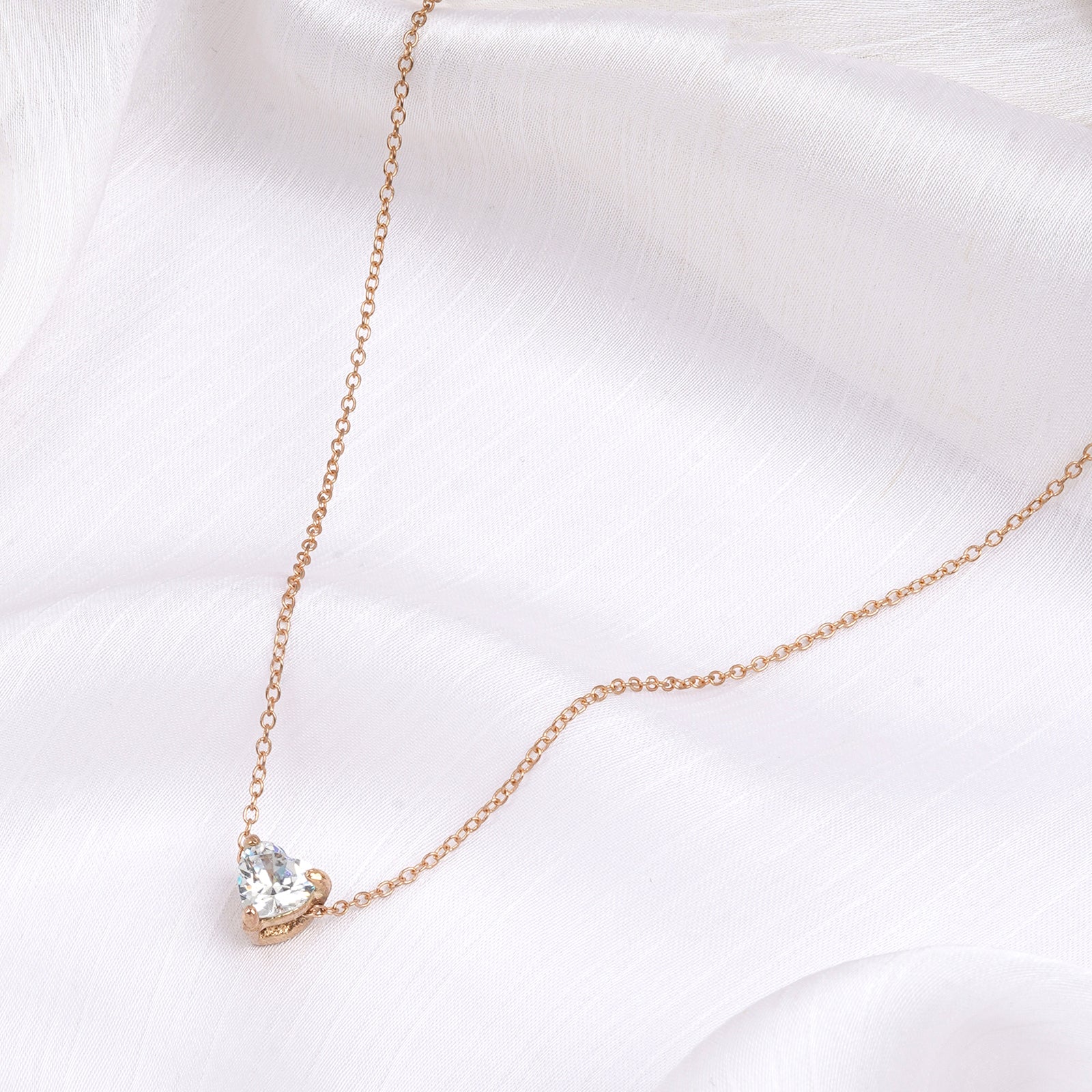 Bewitched Jaqleen Dainty Rhinestone Gold Necklace