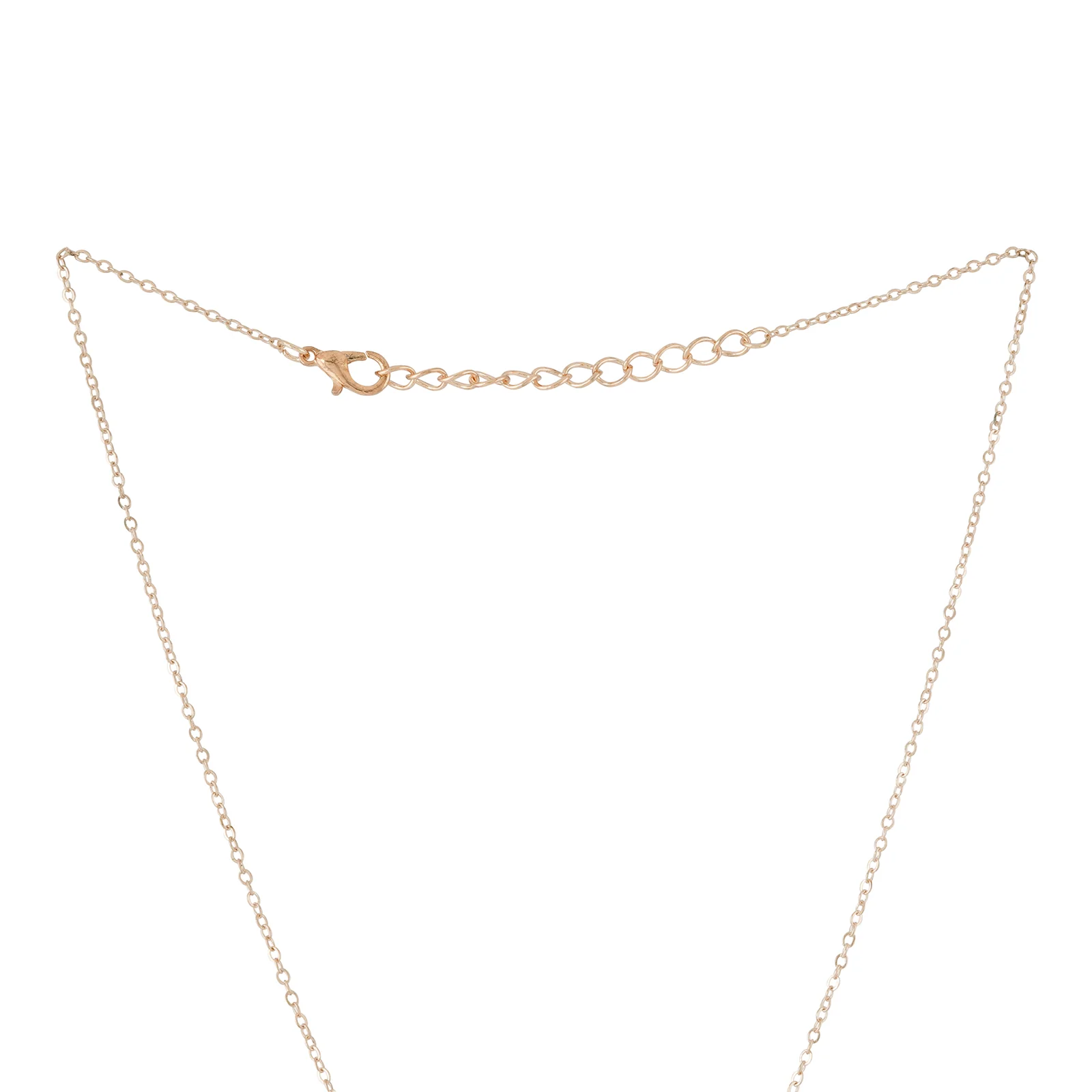 Bewitched Kirata Rosegold Rhinestone Butterfly Pendant Necklace - Image 5