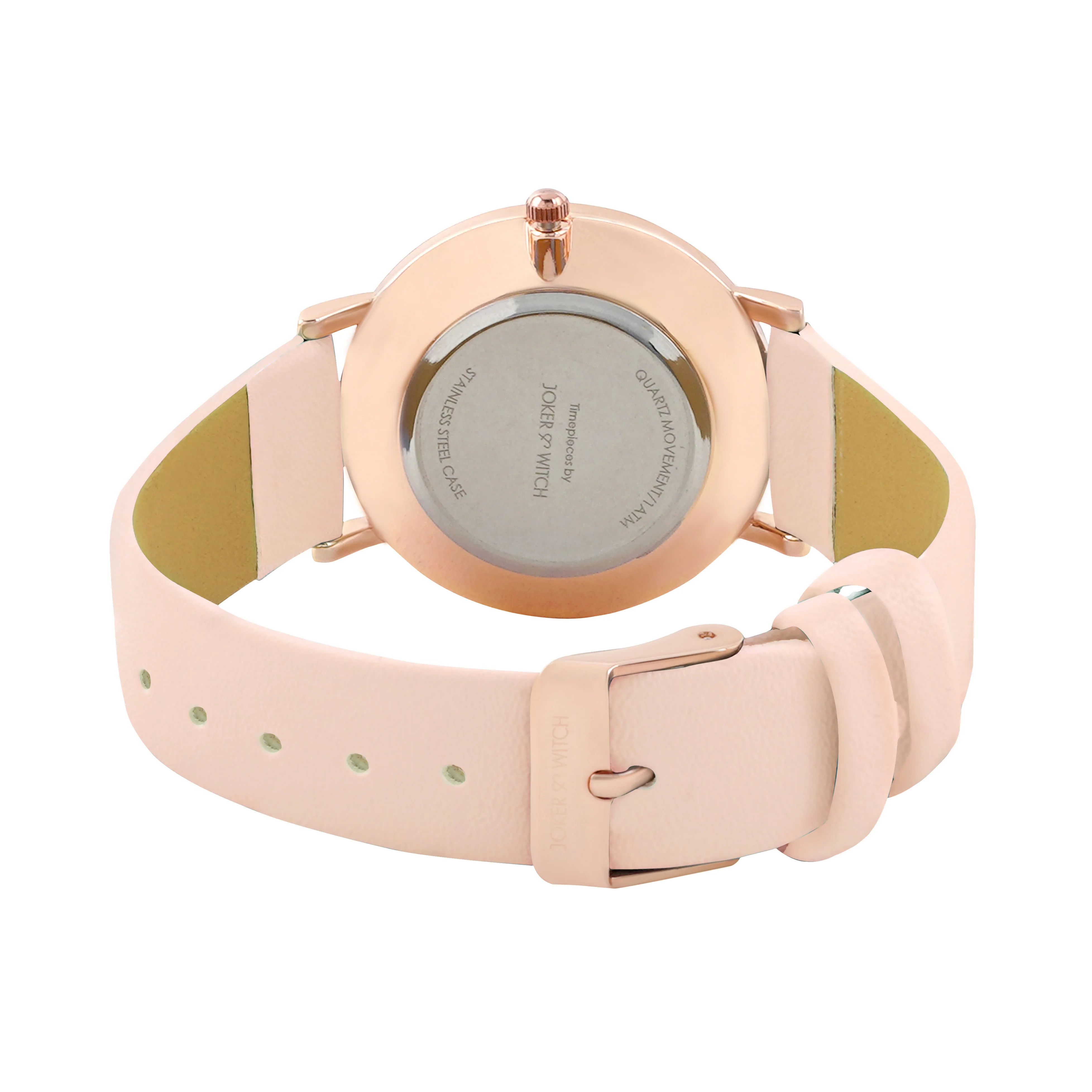 Printed Bloom In White Medium Dial Pink PU Strap Women's Watch - Image 6