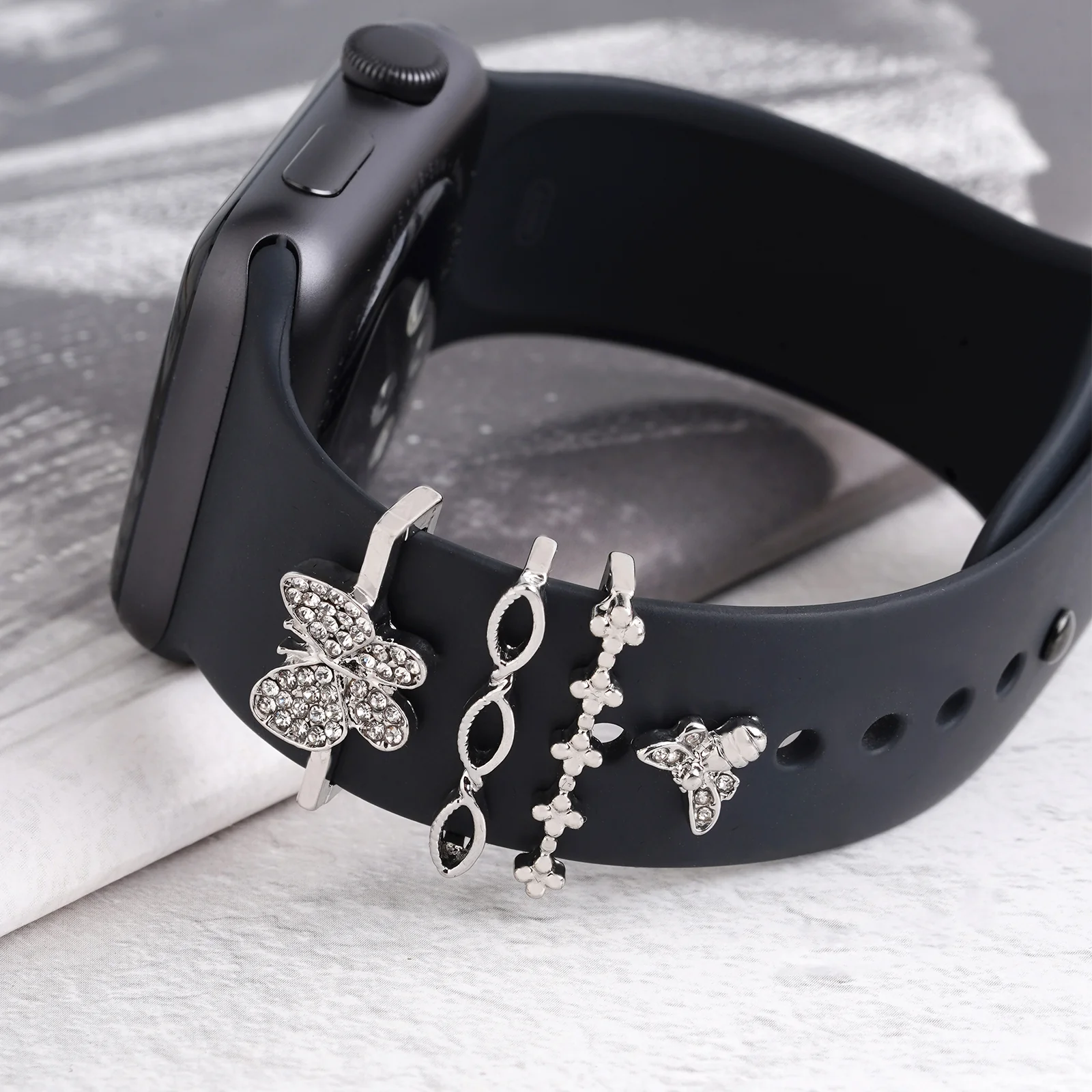 Blooming Day Silver Ring Watch Charm