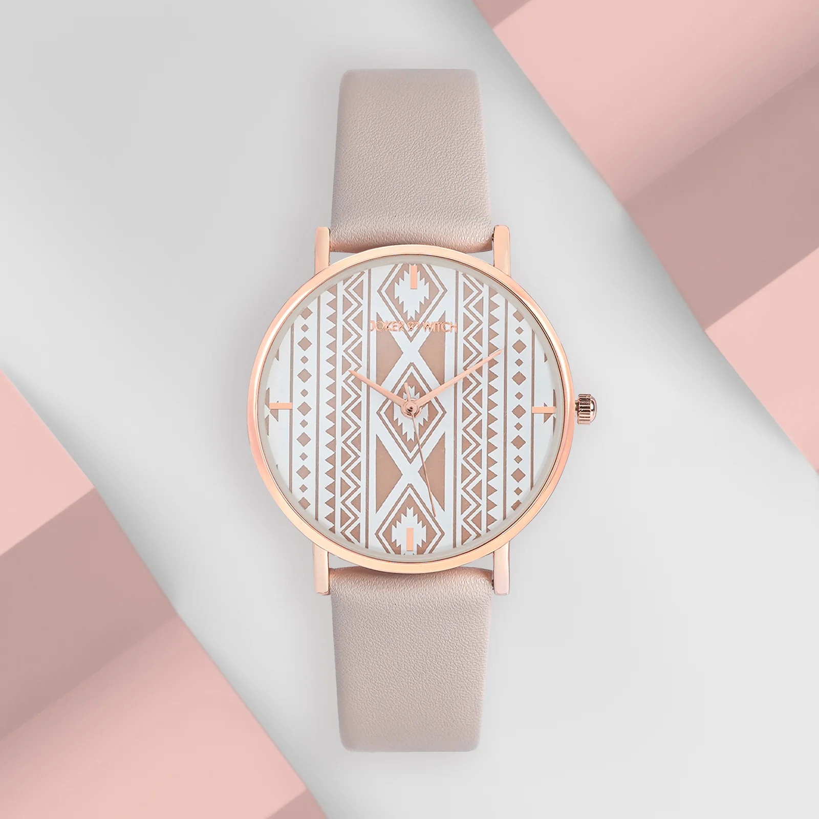 Printed Bohemian Brown Medium Dial PU Strap Women's Watch - Image 3