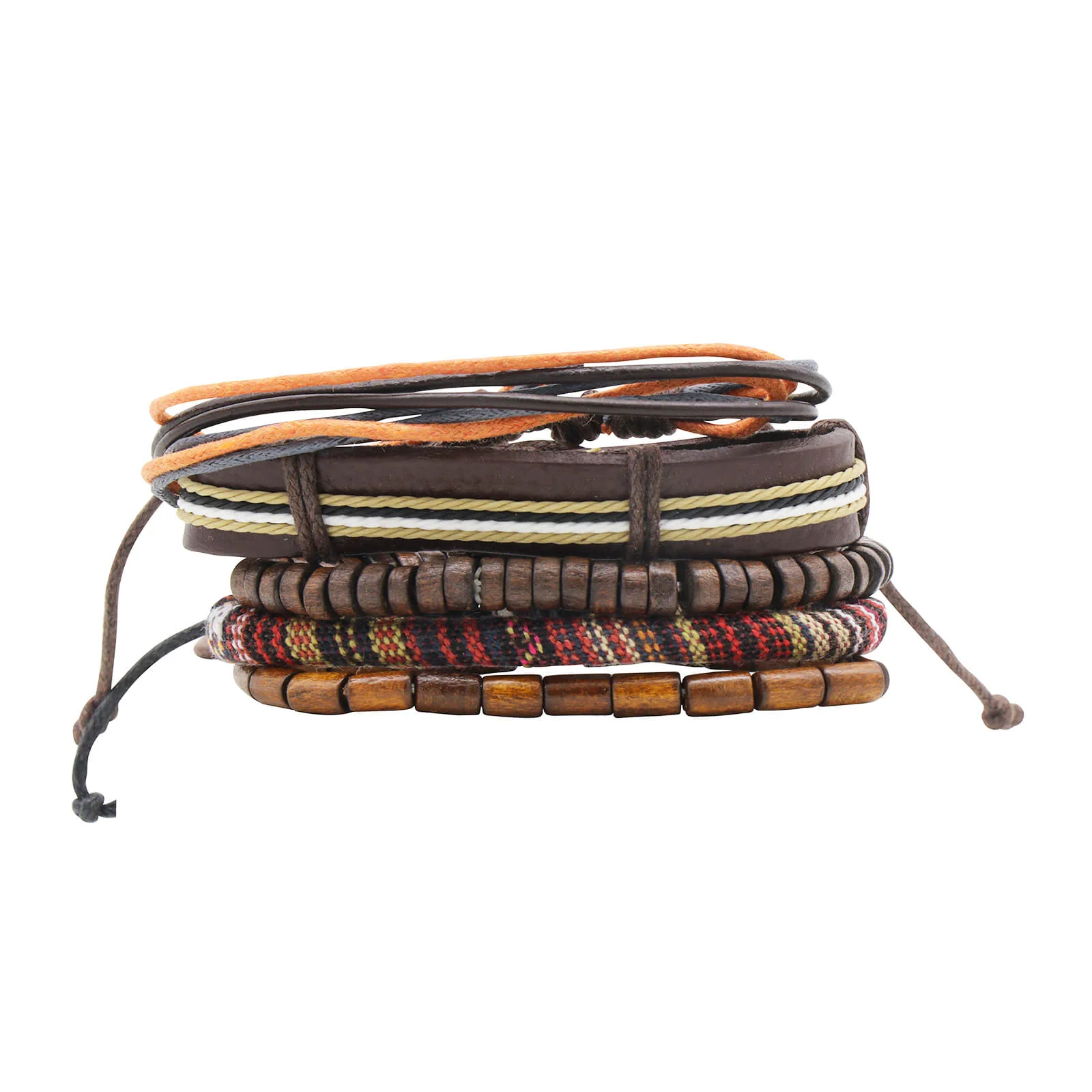 Bohemian Multi Color Set of 5 Men's Bracelet - Image 2