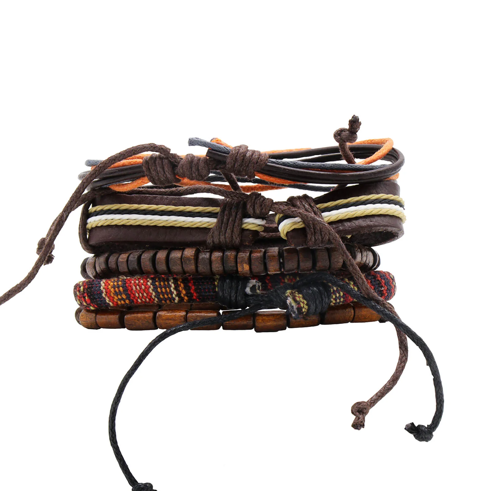Bohemian Multi Color Set of 5 Men's Bracelet - Image 3