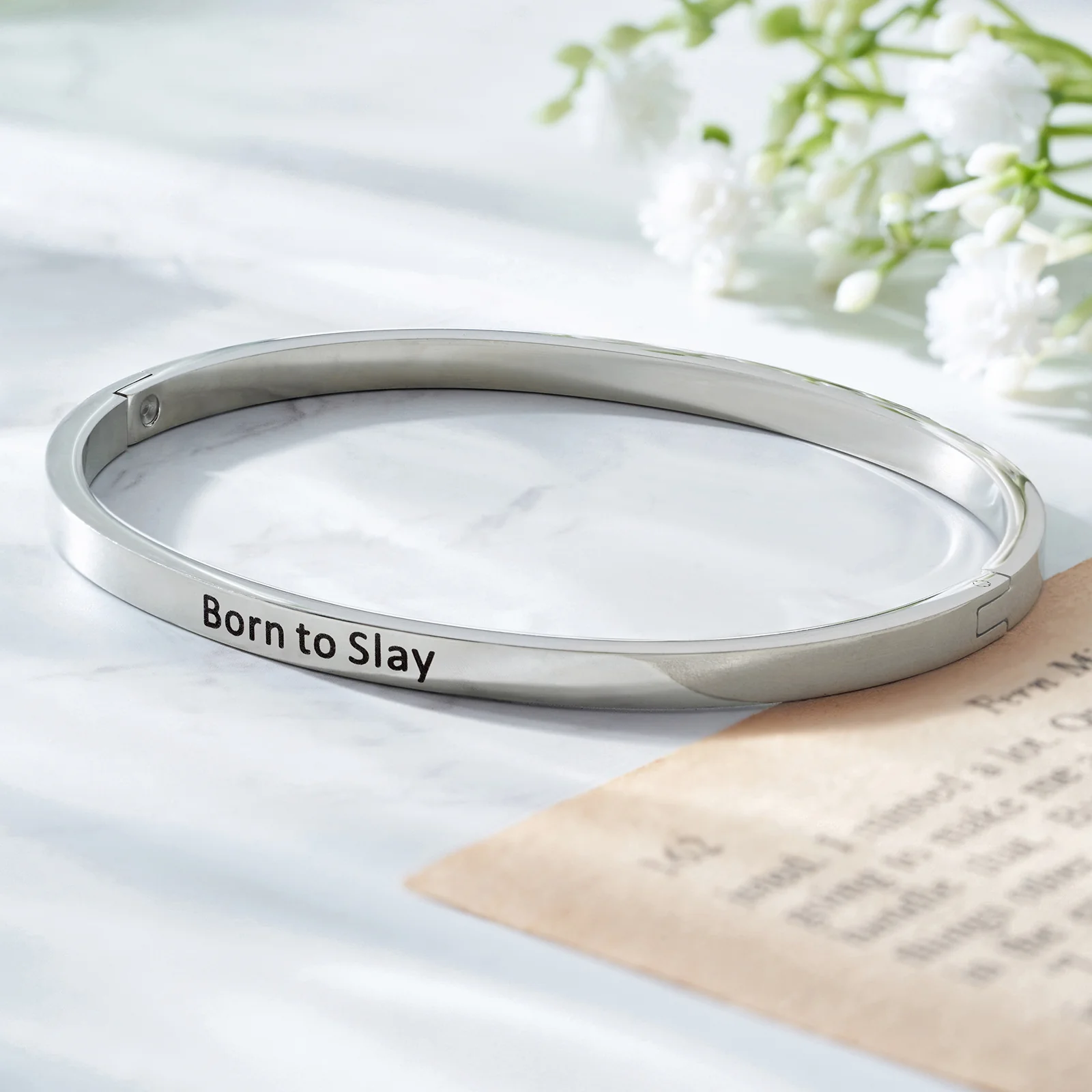 Born to Slay Silver Mantra Band