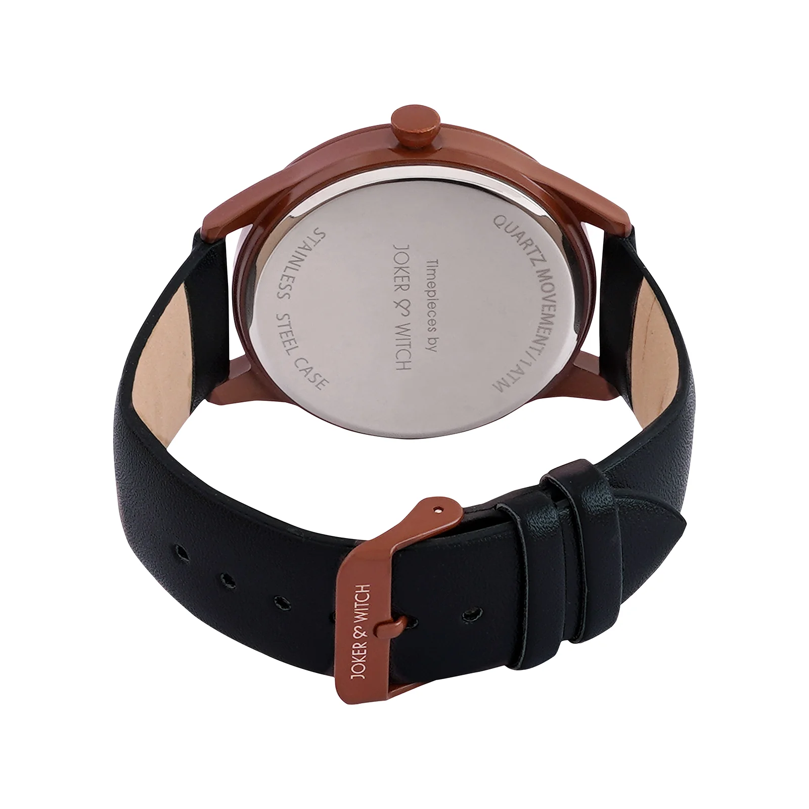 Bosco Copper Black Large Dial PU Strap Men's Watch - Image 6