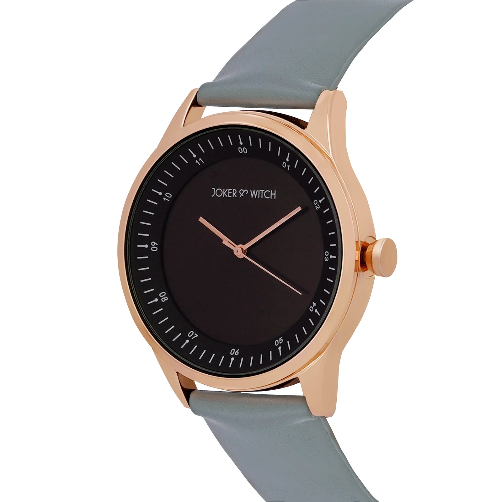 Bosco Black Large Dial Grey PU Strap Men's Watch - Image 3