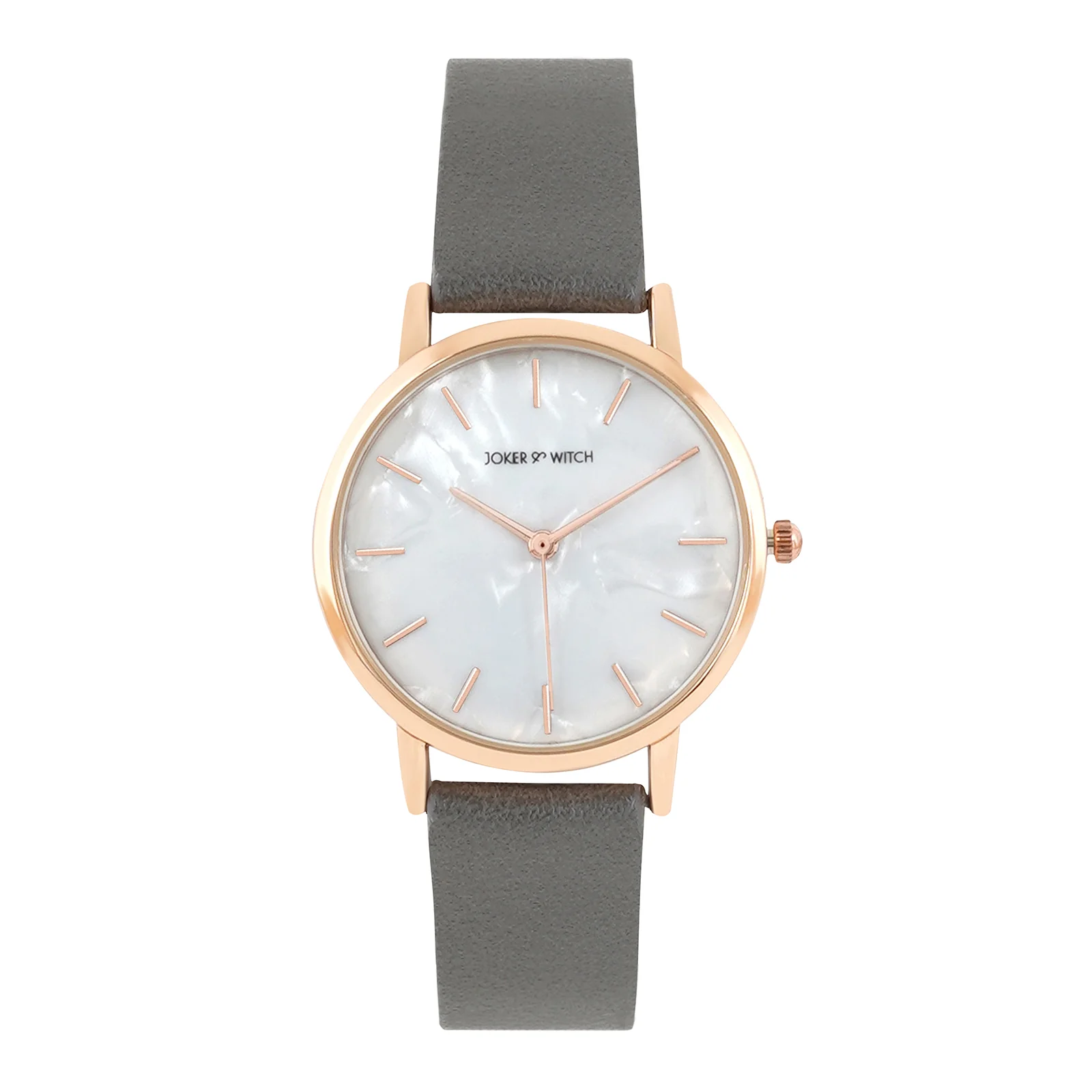 Boston White MOP Medium Dial Grey PU Strap Women's Watch - Image 3