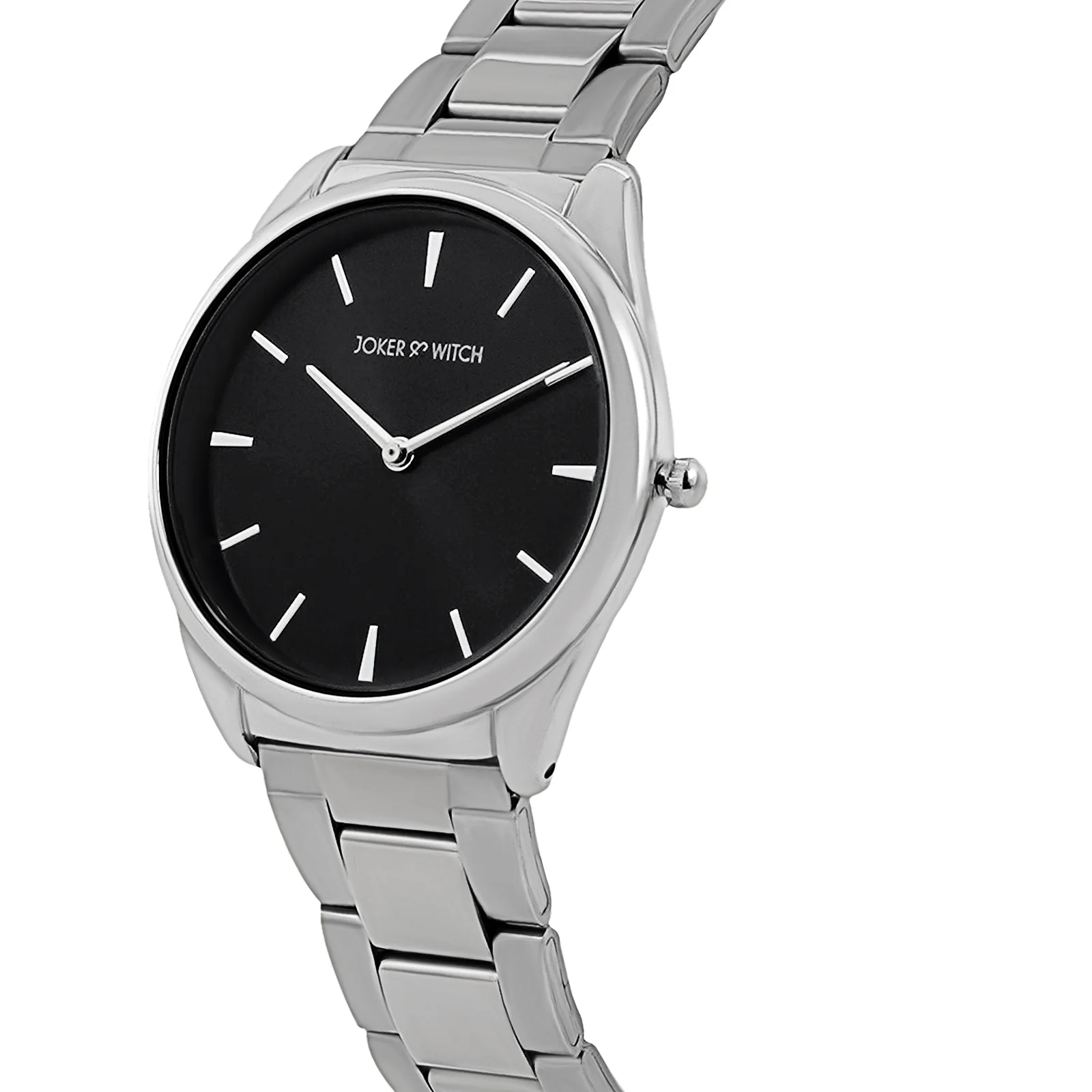 Brooklyn Black Medium Dial Silver Linked Chain Strap Women's Watch - Image 4