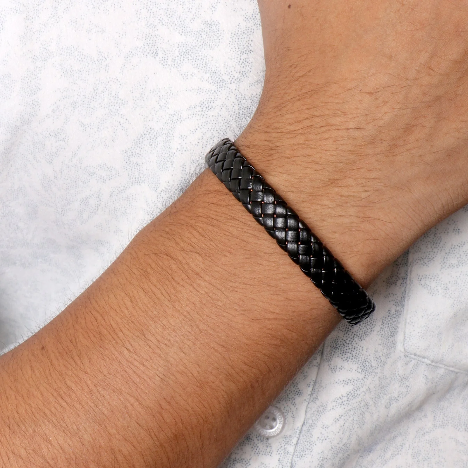 Caleb Black Braided Men's Bracelet