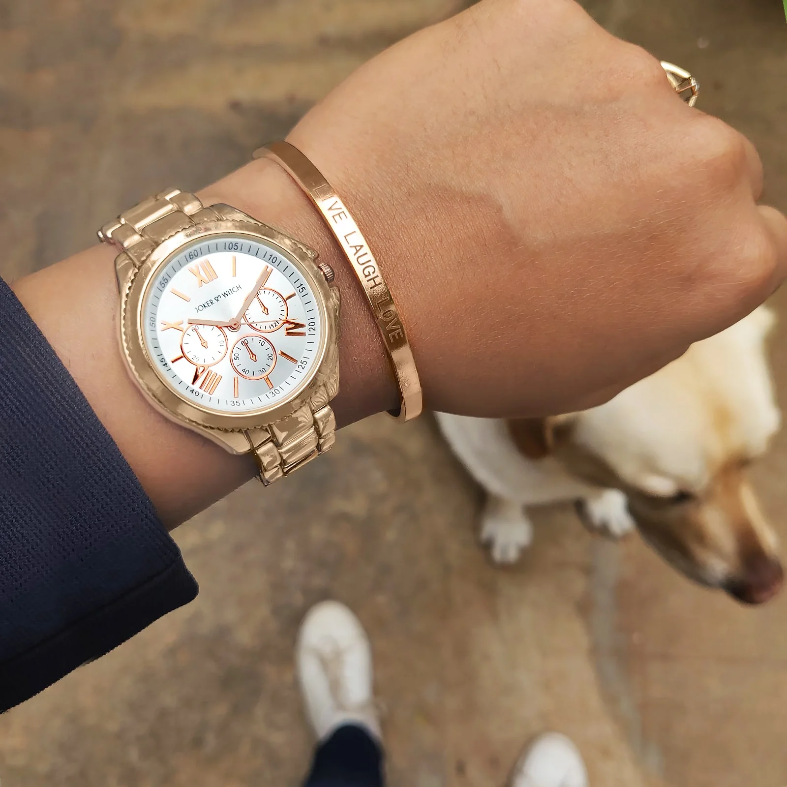 Camille Rosegold Watch Bracelet Stack