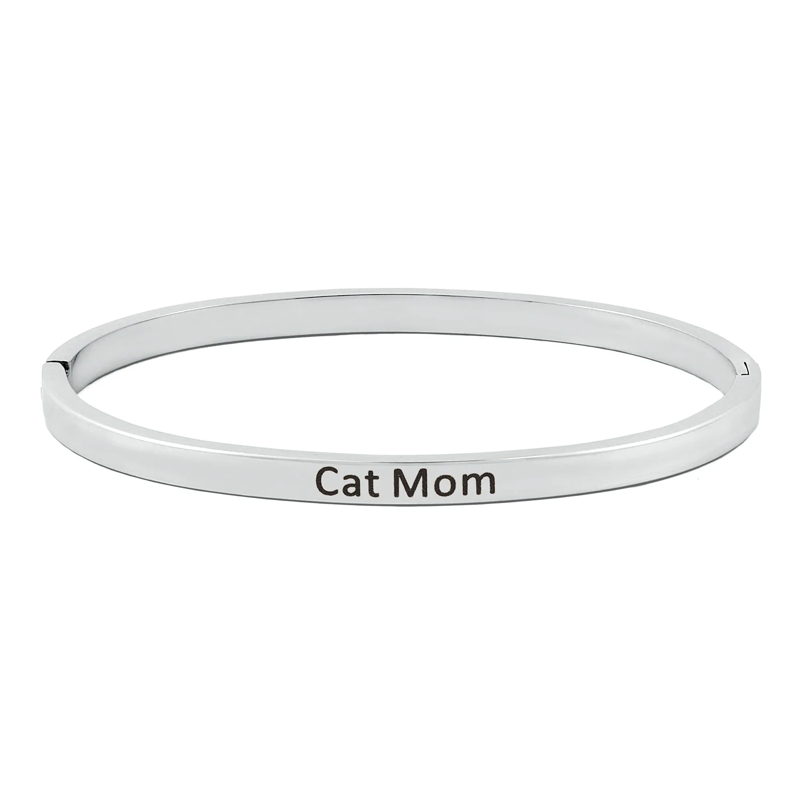 Cat Mom Silver Mantra Band - Image 3