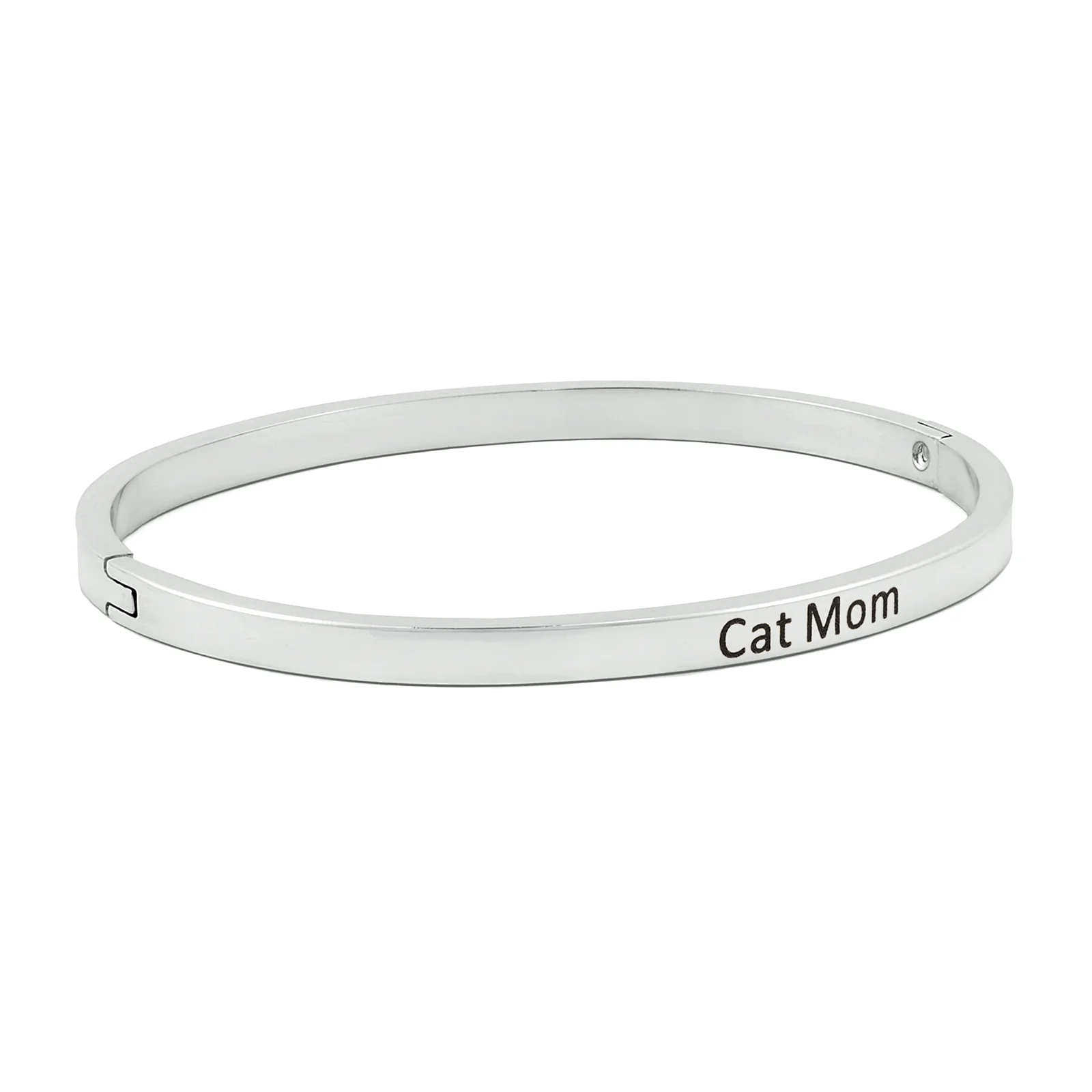 Cat Mom Silver Mantra Band - Image 4