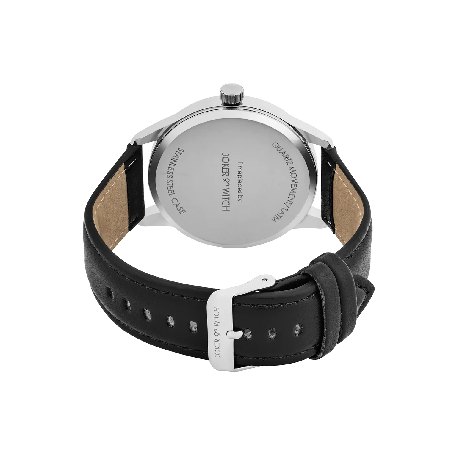 Checkered Blue Large Dial Black PU Strap Men's Watch - Image 6