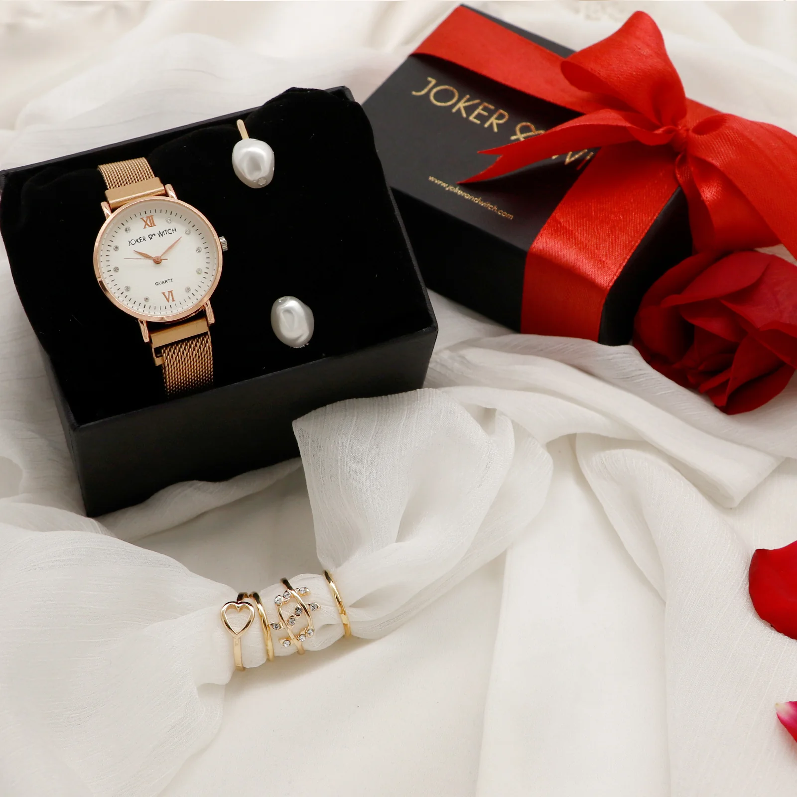 Cherish Rose Gold Love Triangle