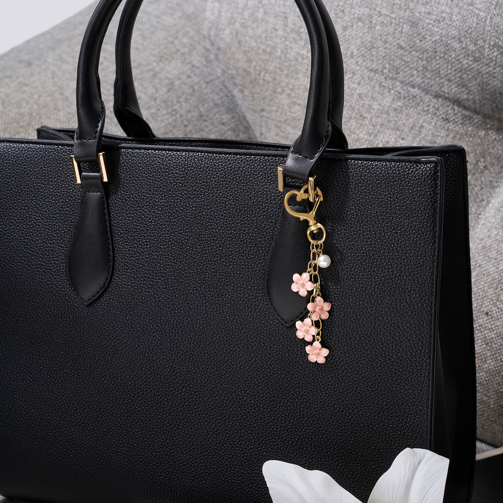 Cherry Blossomie Pink Bag Charm - Image 2