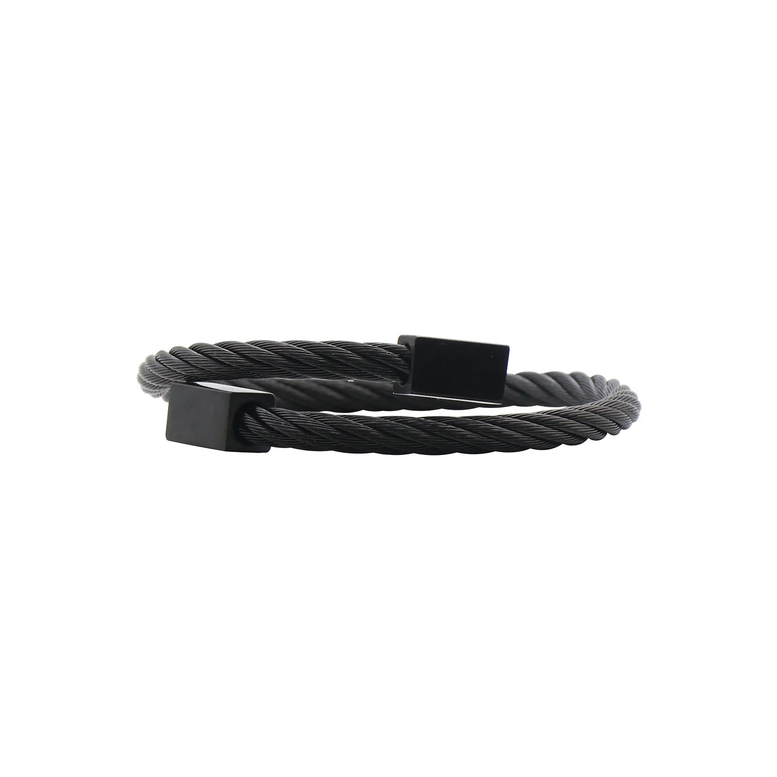 Coal Black Men's Watch Bracelet Stack - Image 2