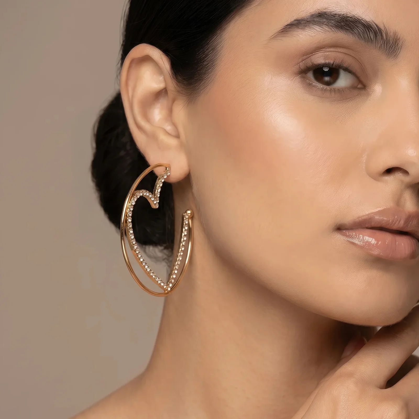 Dainty Crush Gold Bling Earrings - Image 2