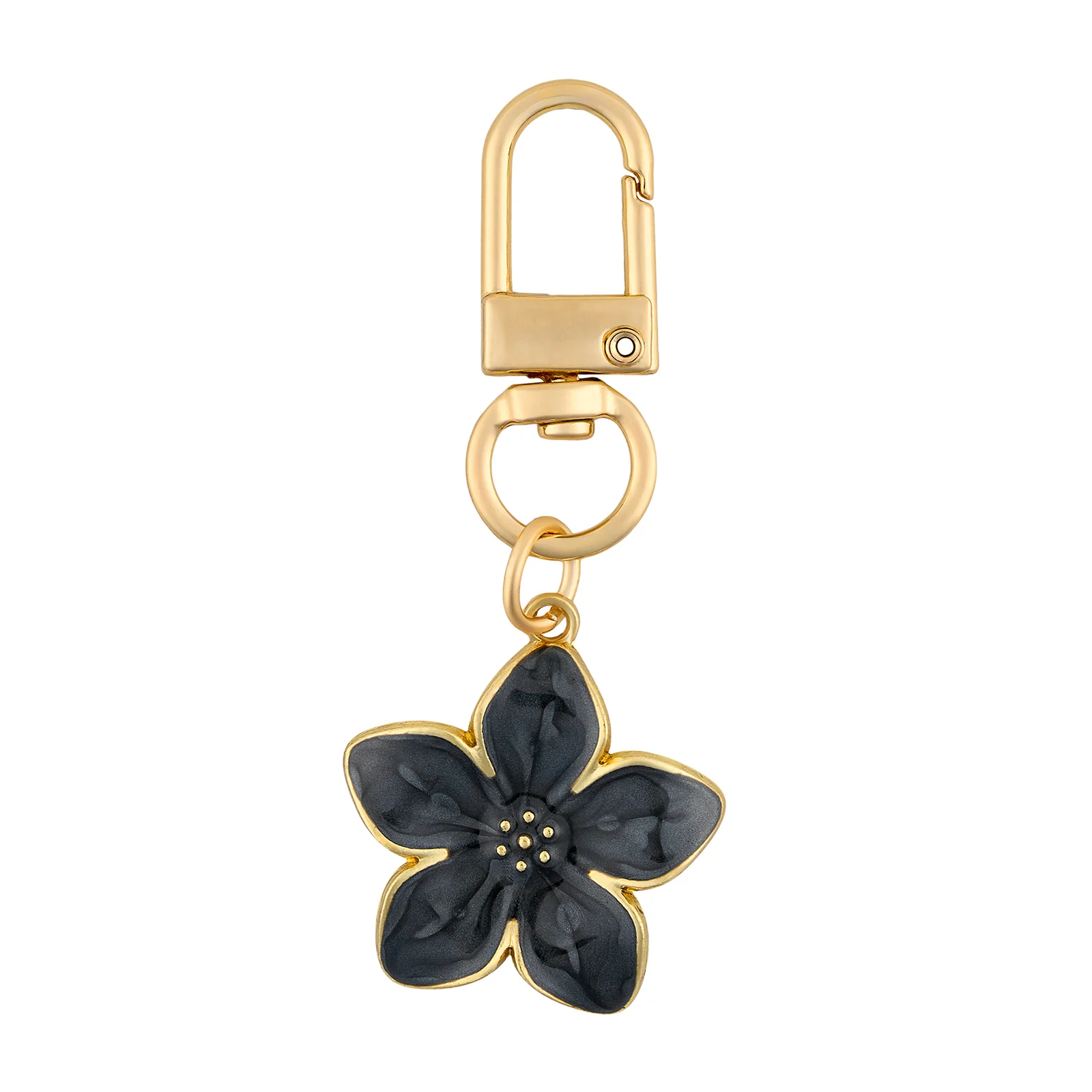 Daisy-Day Black Floral Bag Charm - Image 3