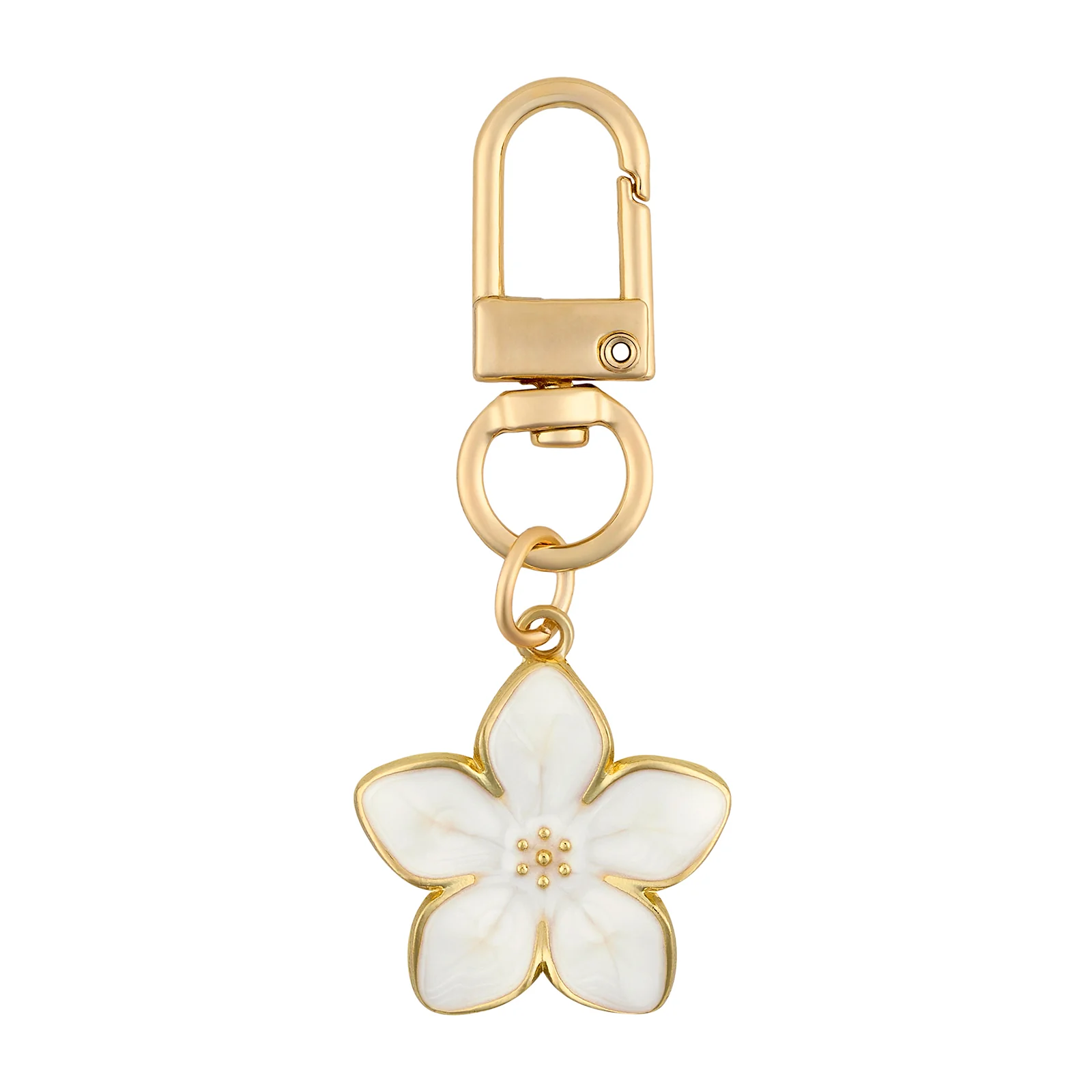 Daisy-Day White Floral Bag Charm - Image 3