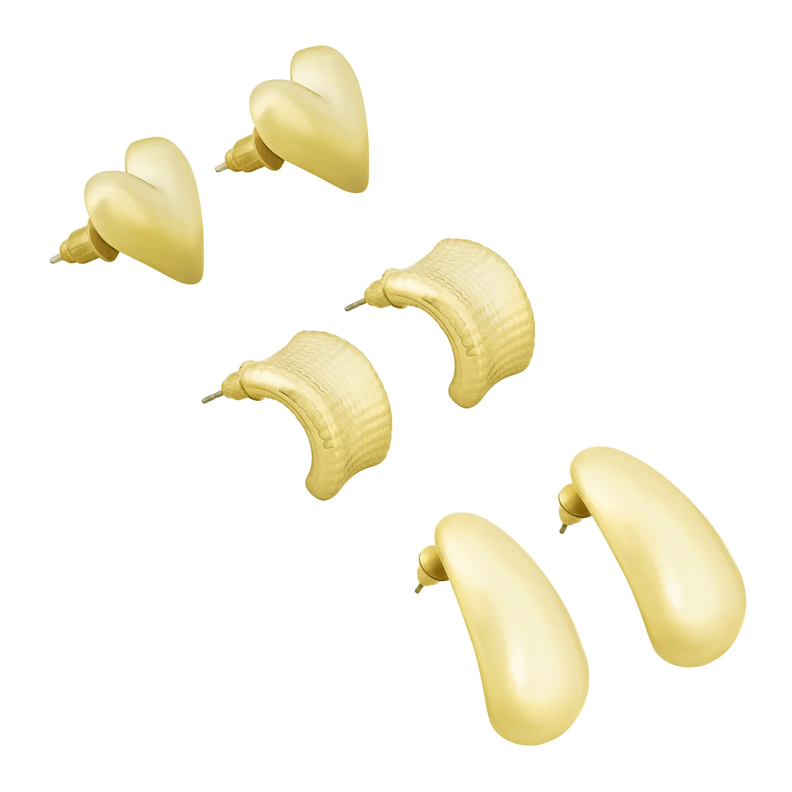 Dayna Gold Love Earrings Set - Image 6