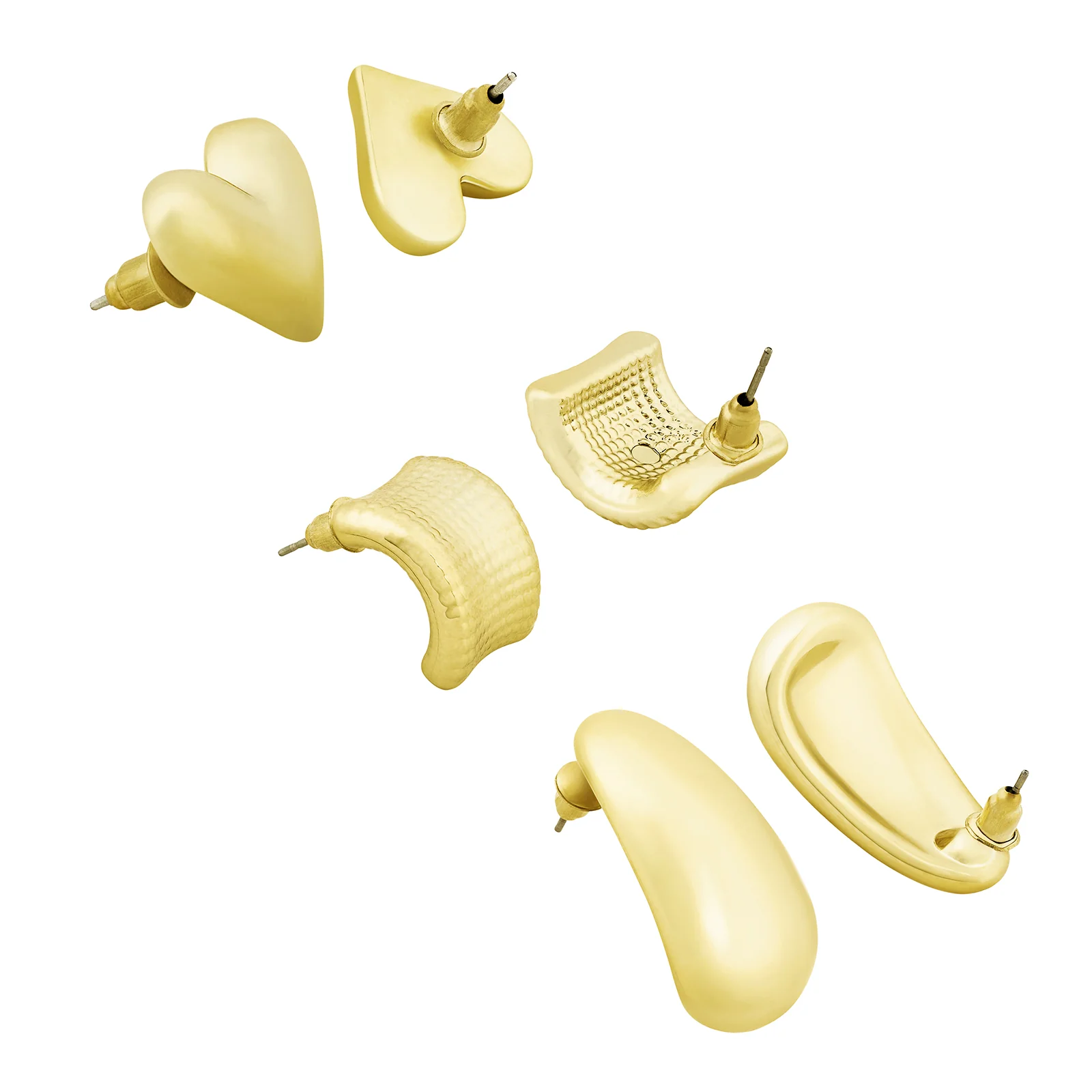 Dayna Gold Love Earrings Set - Image 7