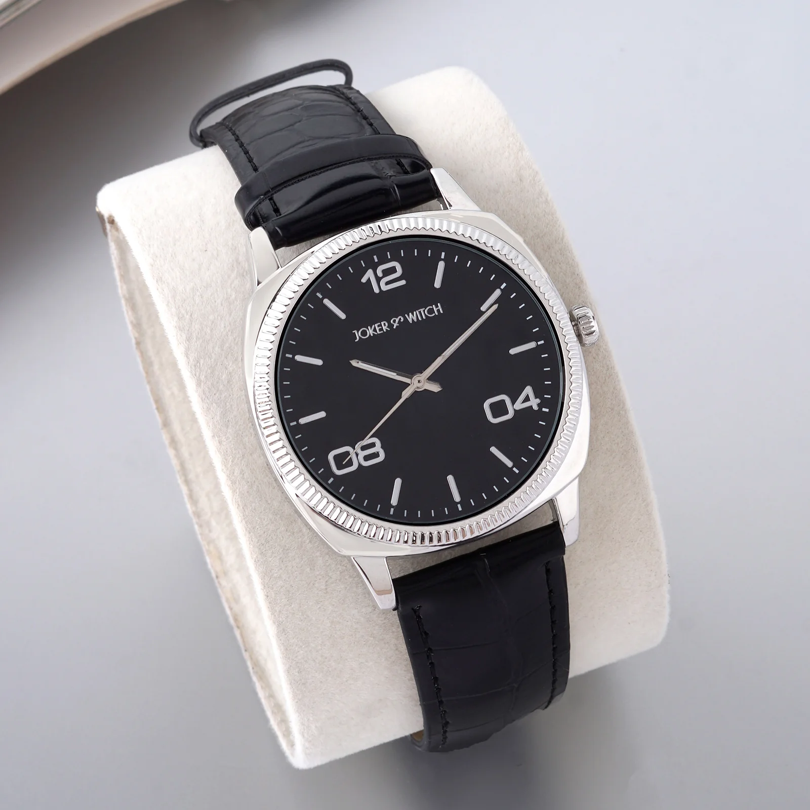 Dean Black Large Dial PU Strap Men's Watch - Image 2