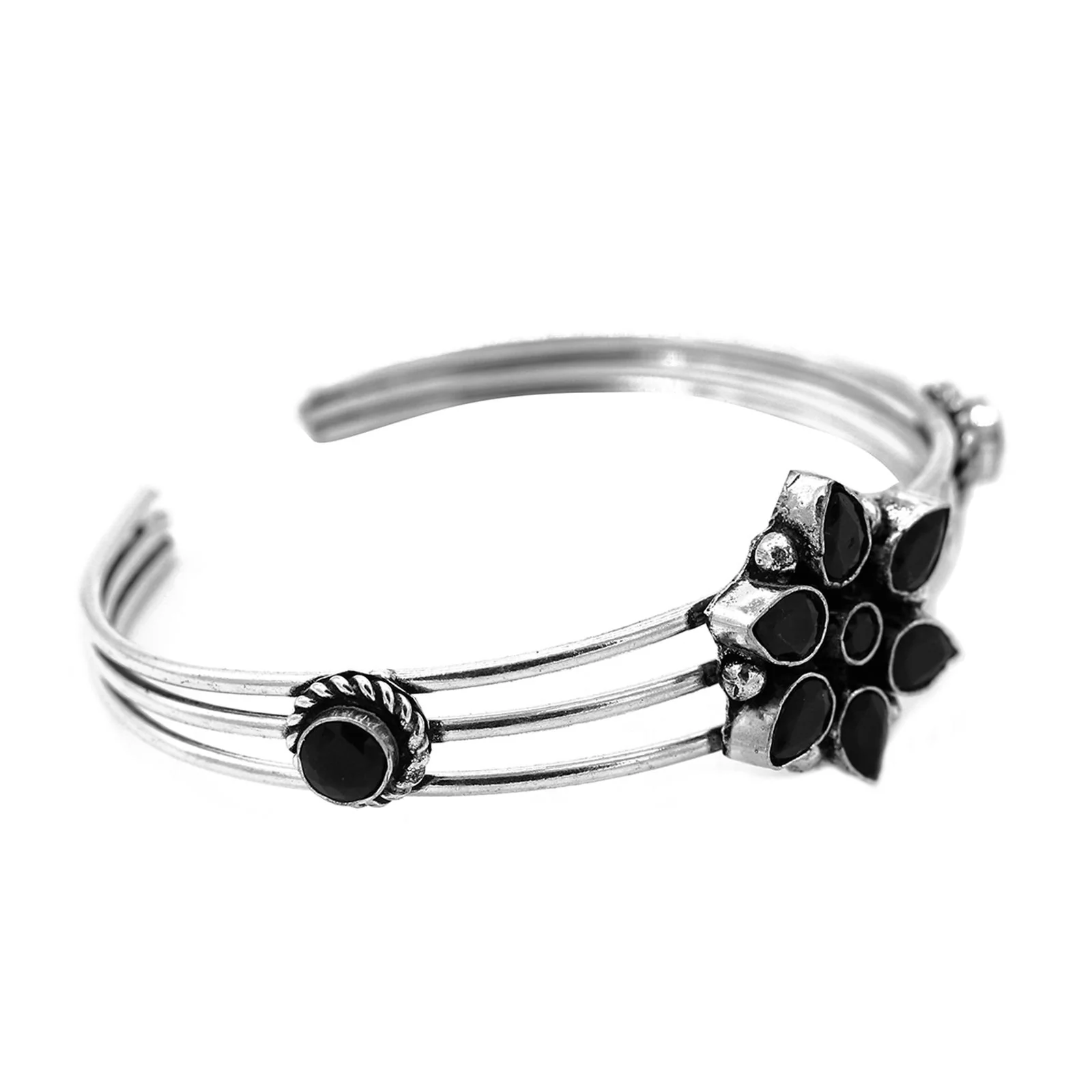 Dhatri Black Silver Oxidized Bracelet - Image 5
