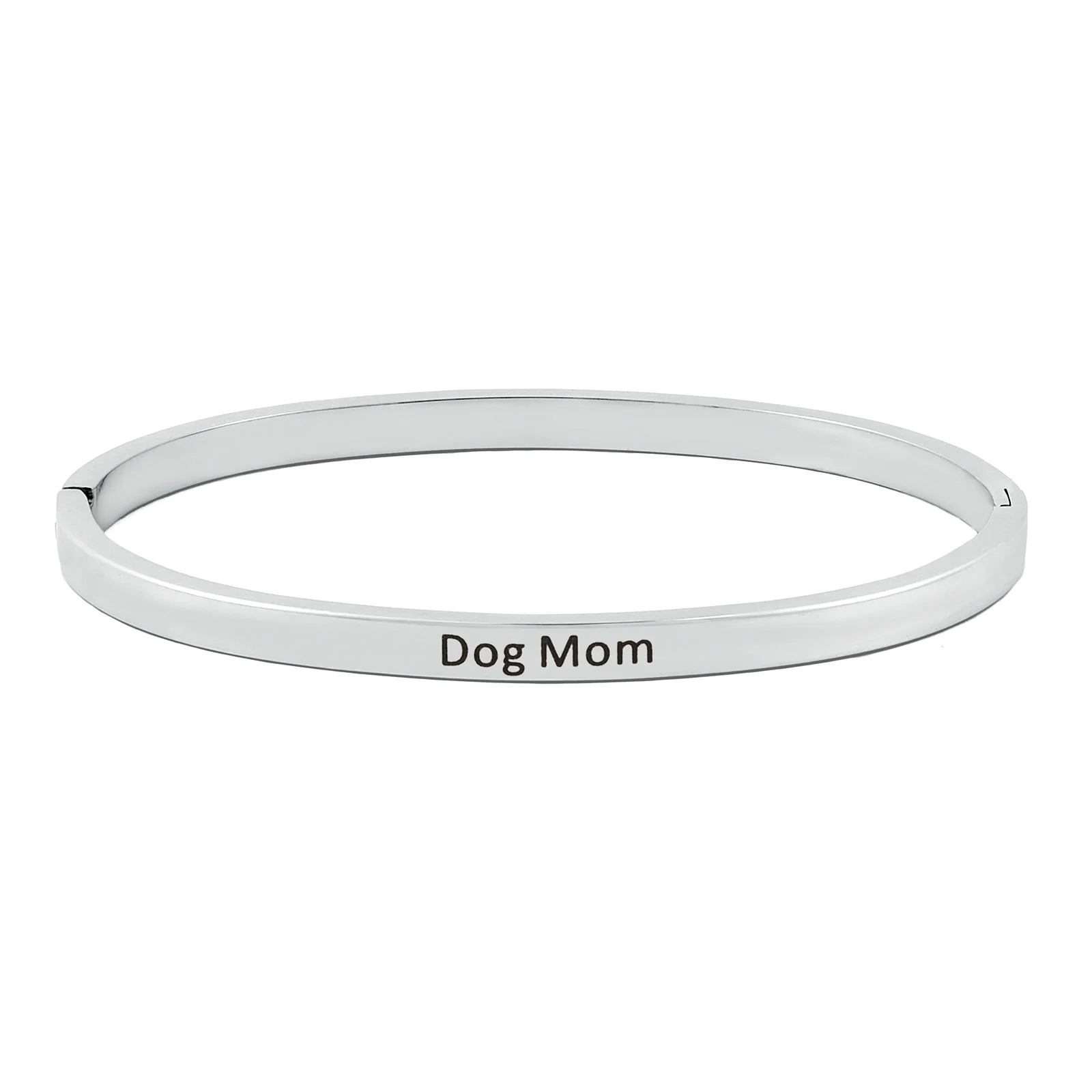 Dog Mom Silver Mantra Band - Image 3