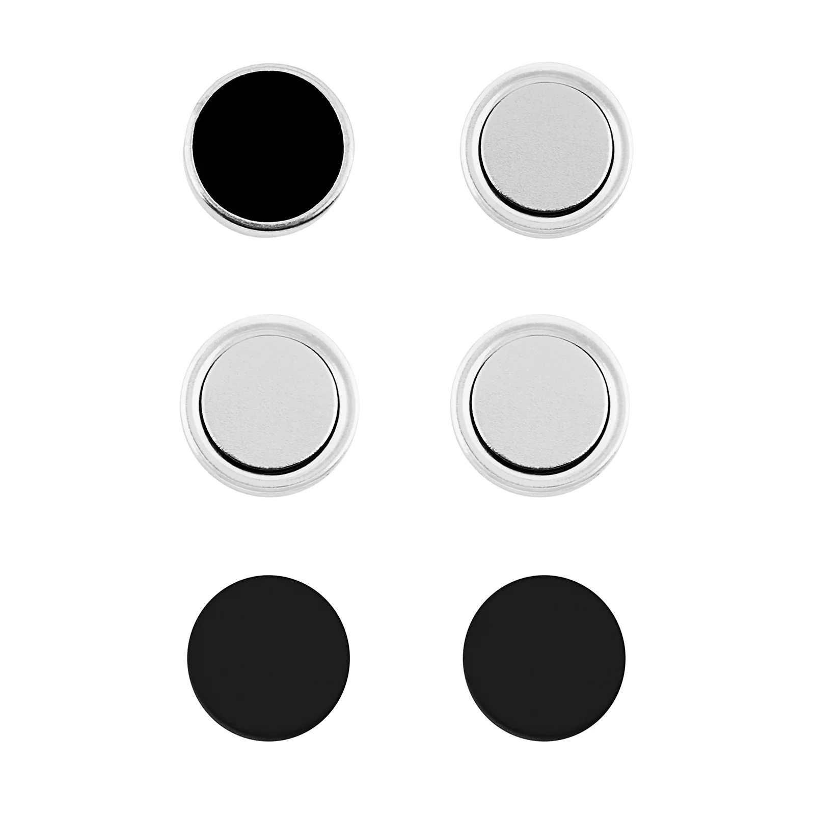 Domorro Men's Silver & Black Earrings - Image 5