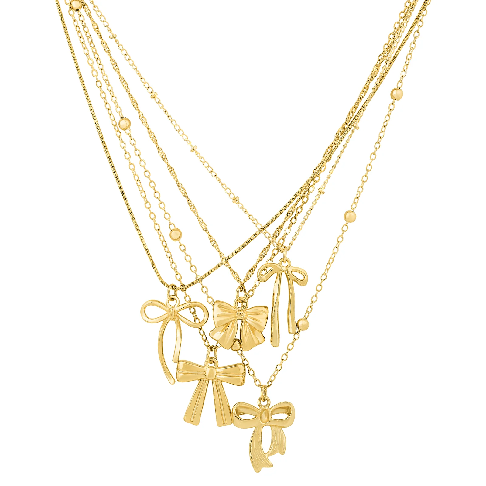 Dosie Layered Gold Love Necklace - Image 3