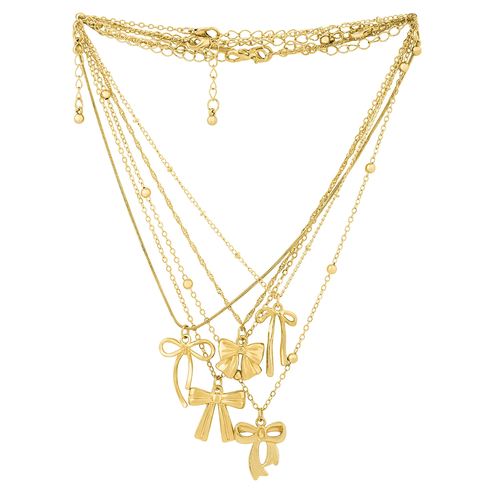 Dosie Layered Gold Love Necklace - Image 4