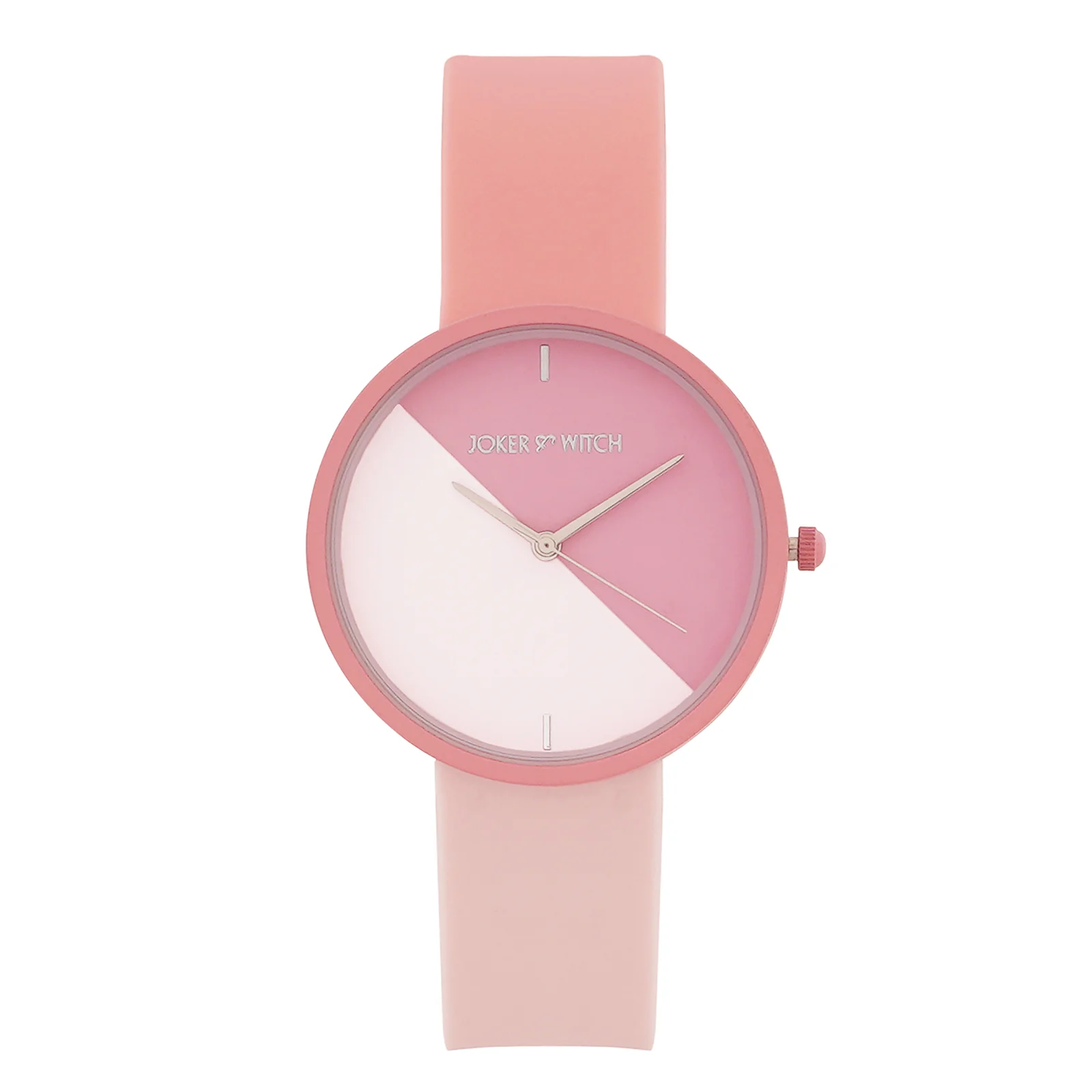 Duet Lily Pink Large Dial Silicone Strap Unisex Watch