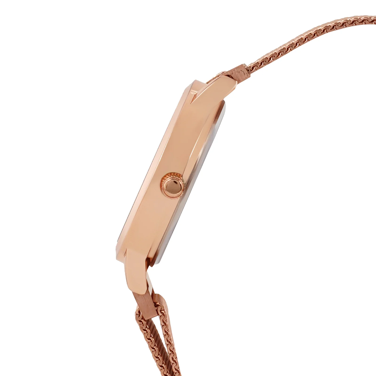 Eclipse White Medium Dial Rose Gold Magnetic Strap Women's Watch - Image 5